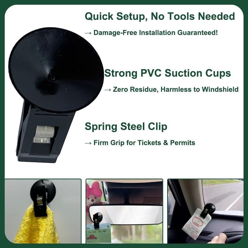 Juego de 4 Clips para Tickets de Parabrisas BCDHAMATE