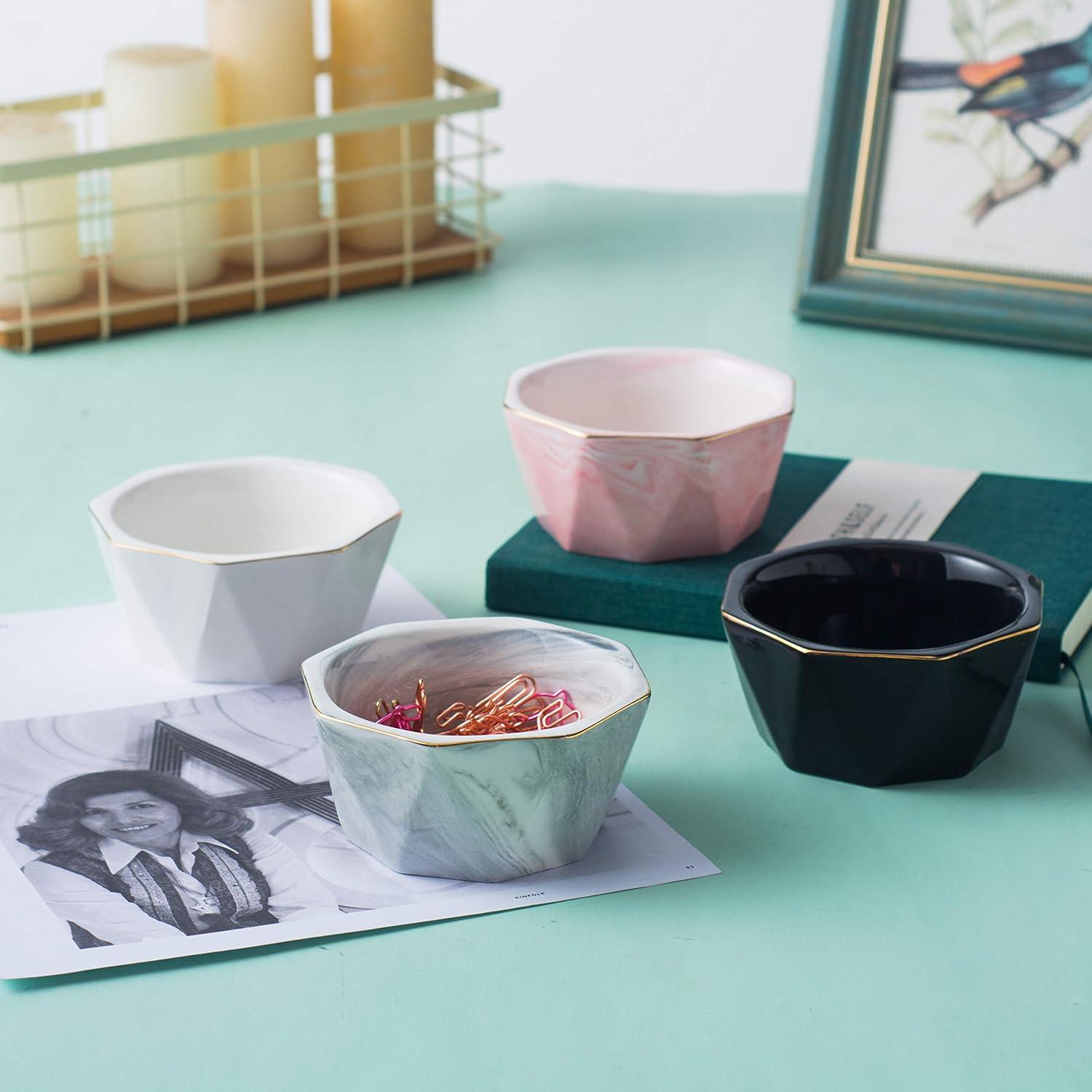 Soporte para Clips de Papel Cerámica YOSCO Gris 10.5x10.5x5.5 cm