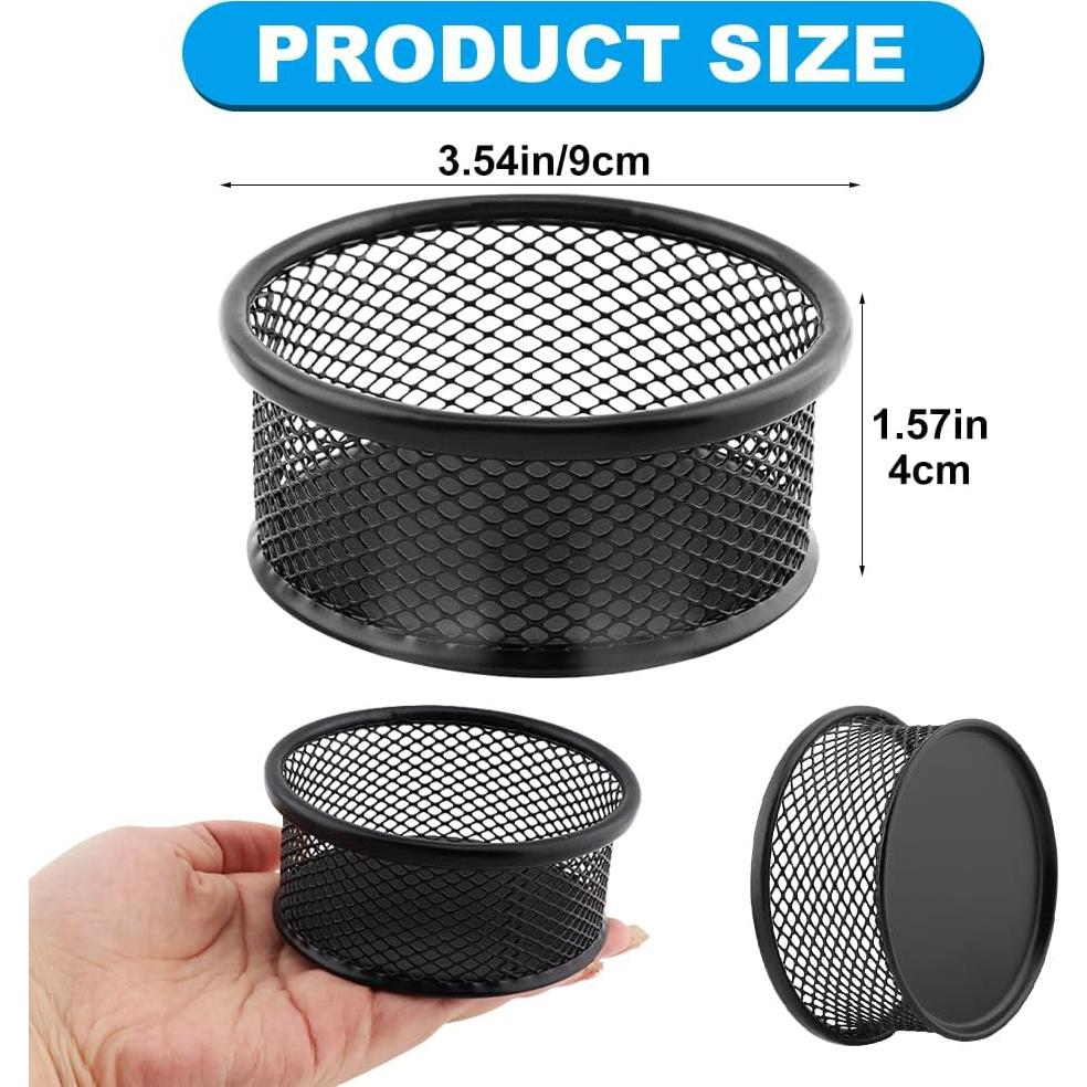 Soporte de Clips de Papel de Malla Kryslanix - 2 Piezas, Organizador de Escritorio