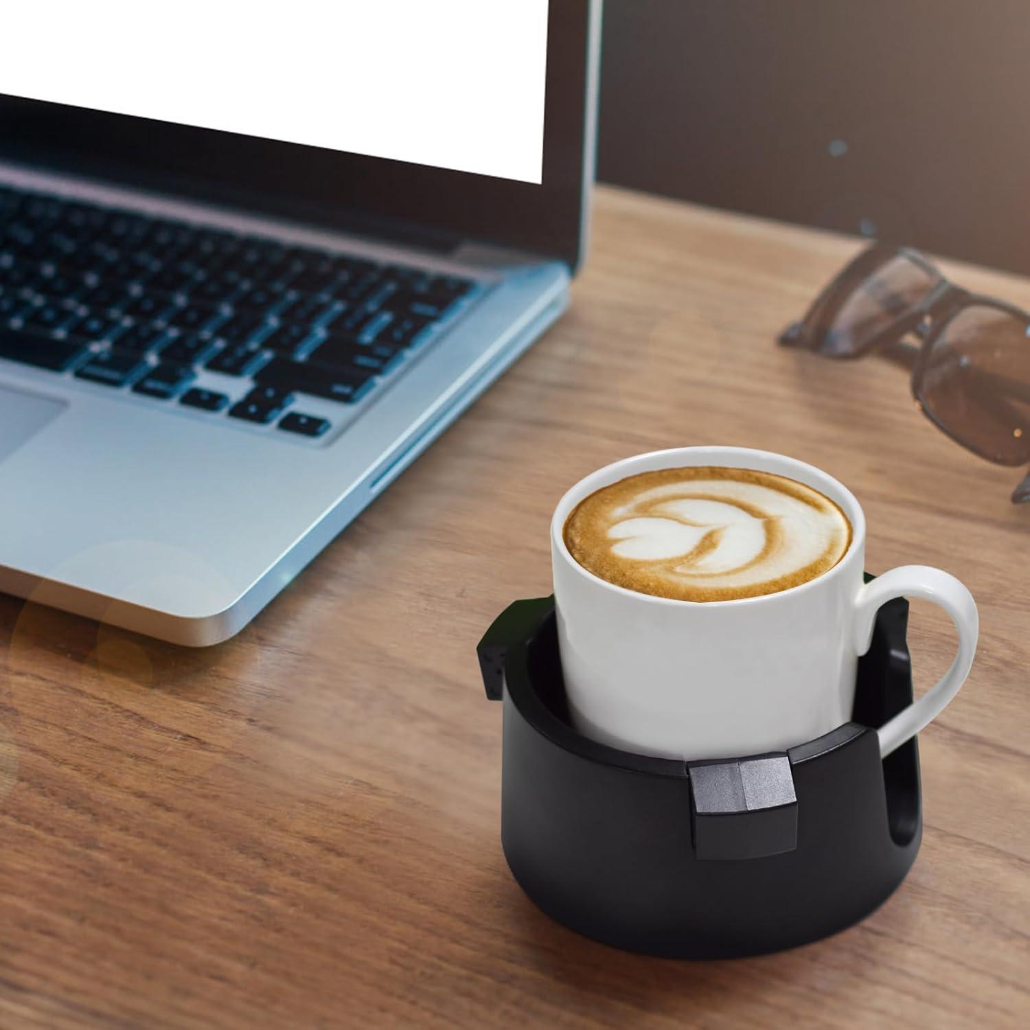 Soporte para Taza Anti Derrame EOFJRUC Negro Ajustable