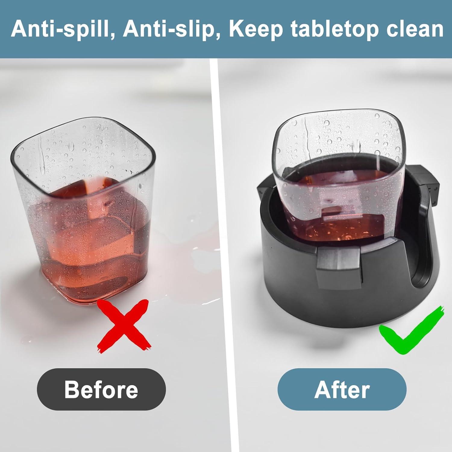 Soporte para Taza Anti Derrame EOFJRUC Negro Ajustable