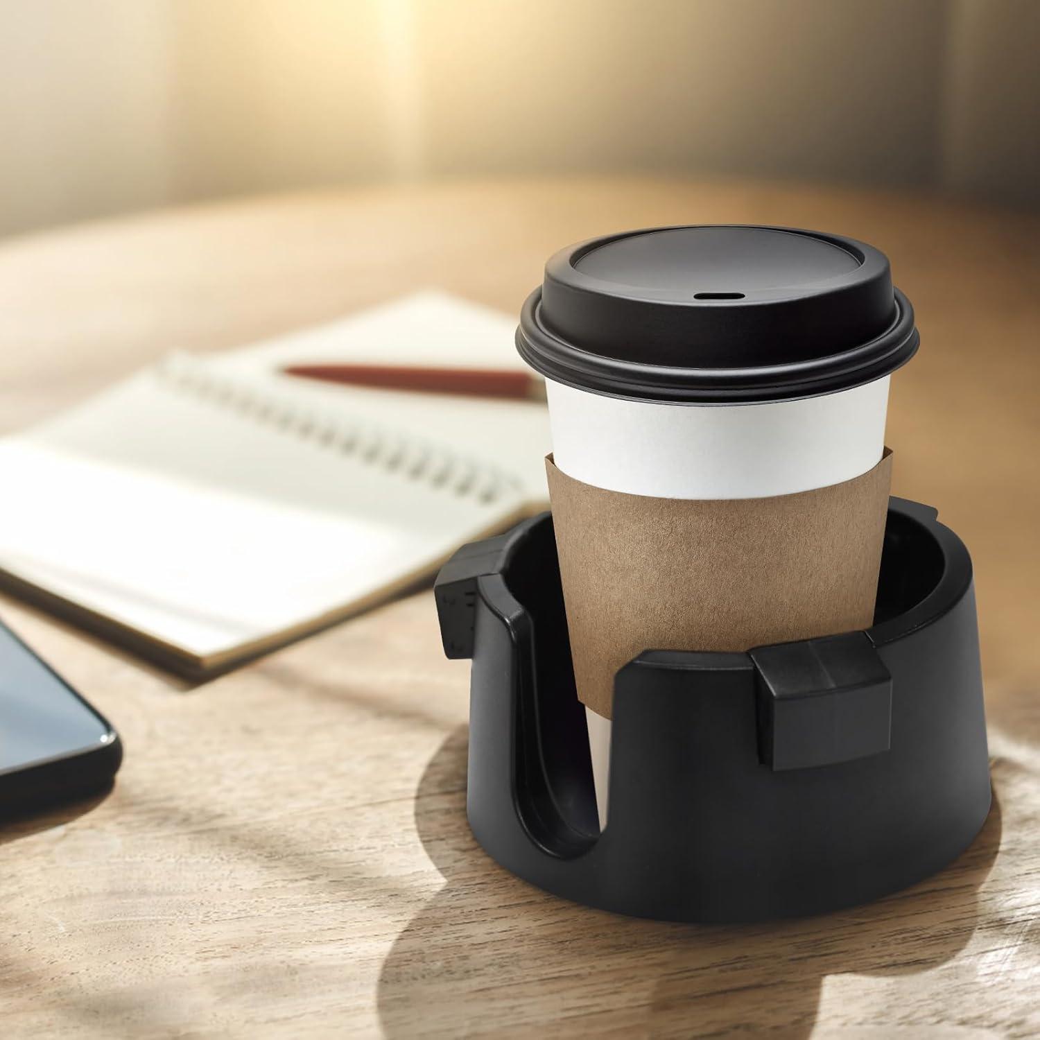 Soporte para Taza Anti Derrame EOFJRUC Negro Ajustable