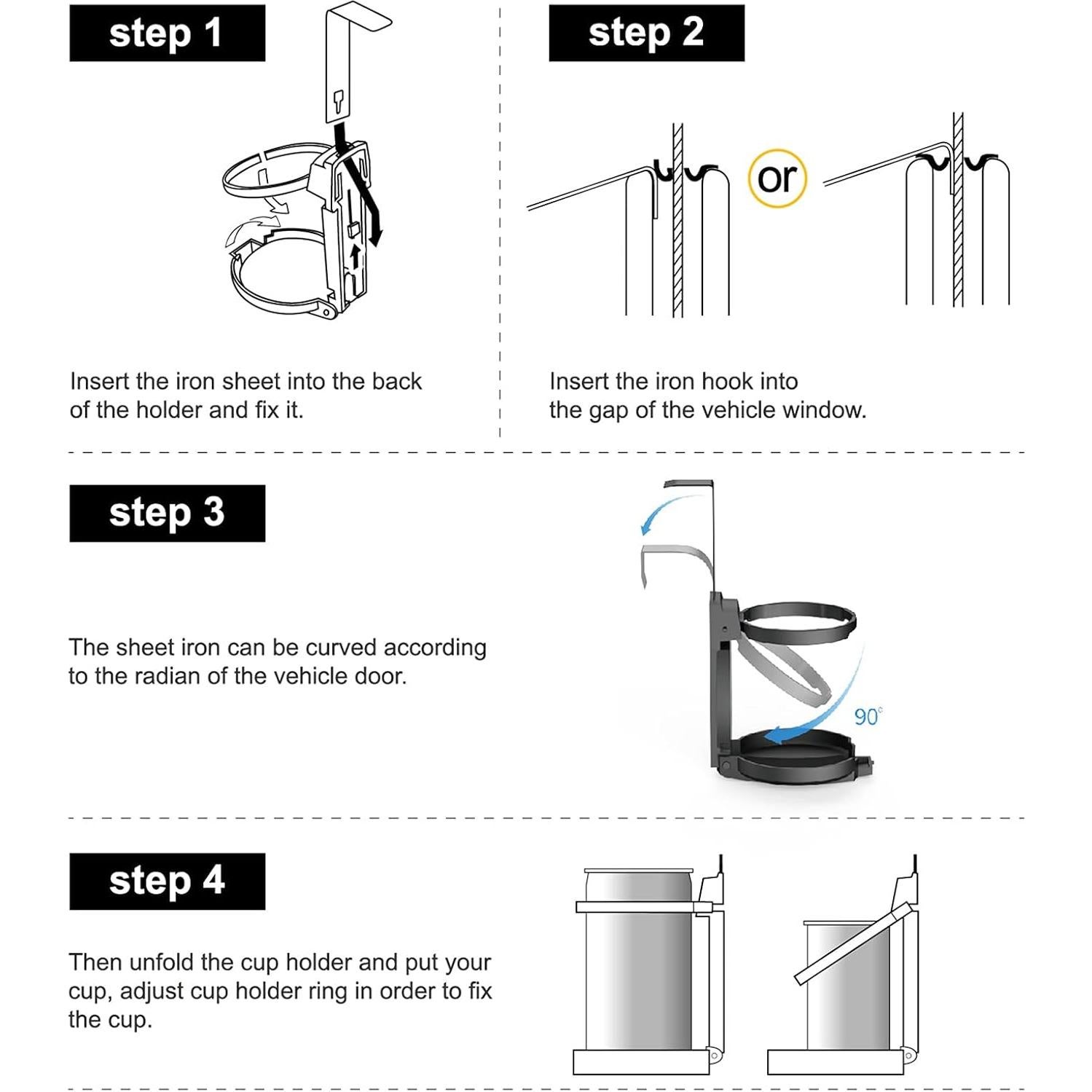 Soporte para Tazas de Coche LITTLEMOLE LM2775 Plegable Ajustable