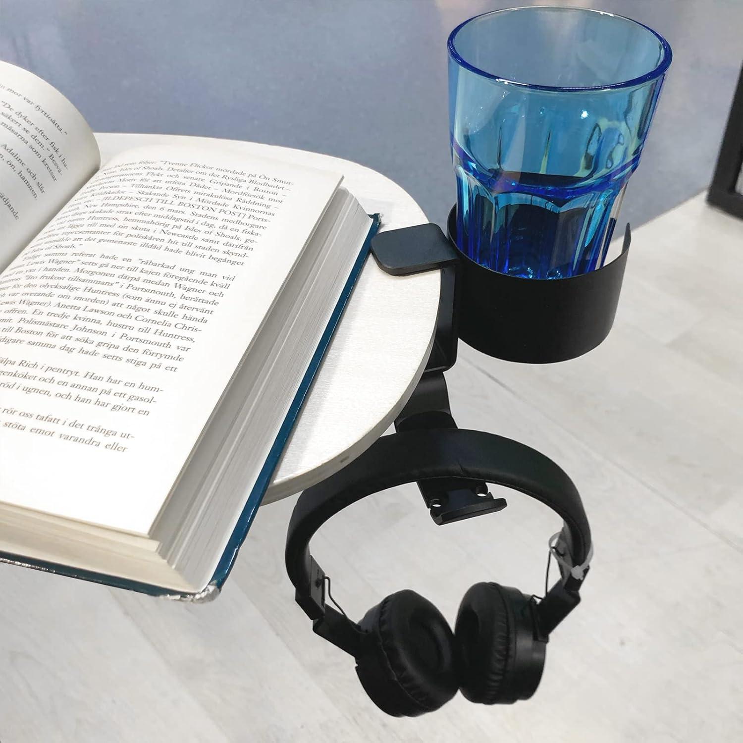 Soporte para Taza y Auriculares AirTaxiing - Negro 2 en 1