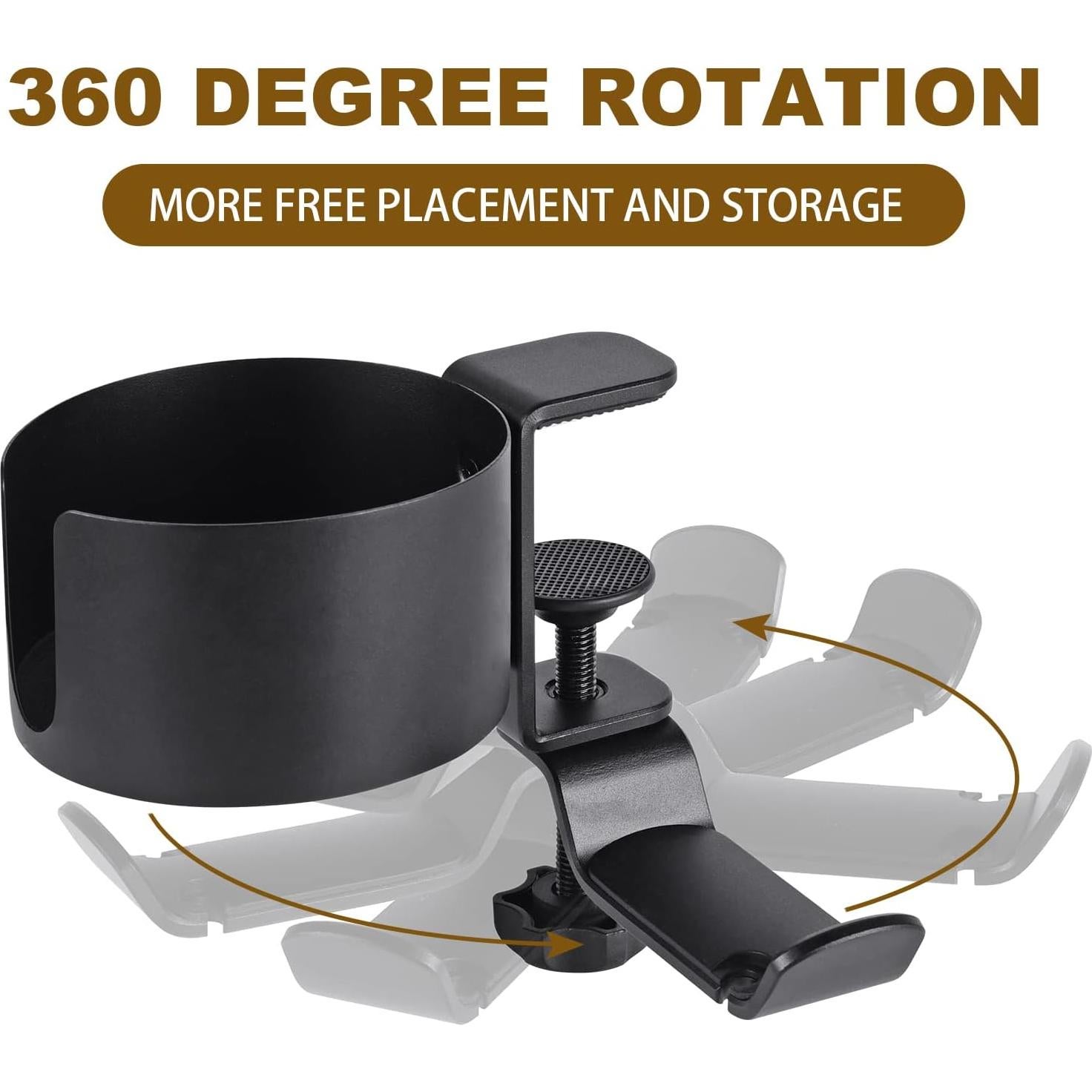 Soporte para Taza y Auriculares AirTaxiing - Negro 2 en 1