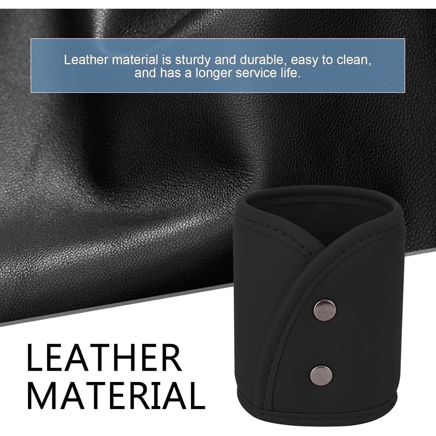 Soporte de Vaso de Cuero Opuweiy para Auto Negro 1 PC