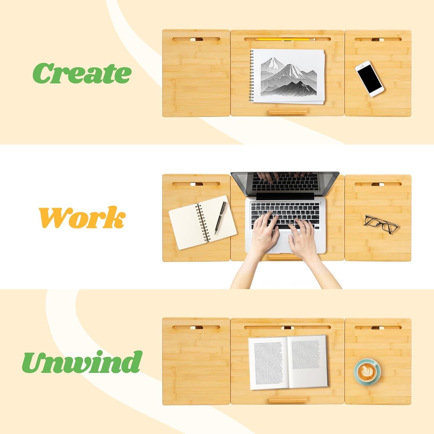 Escritorio para Cinta de Correr Houseables 86x30.5cm Bambú