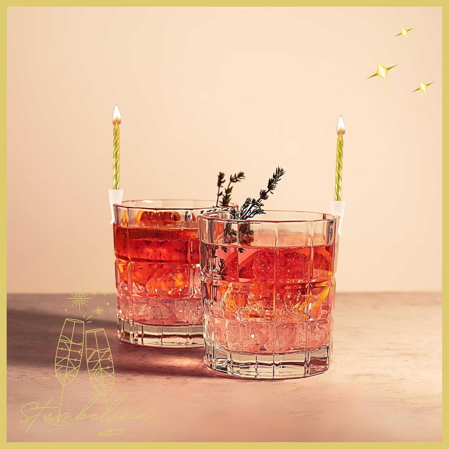 Clips de Velas de Cumpleaños Stumbelina - 15 Piezas Doradas