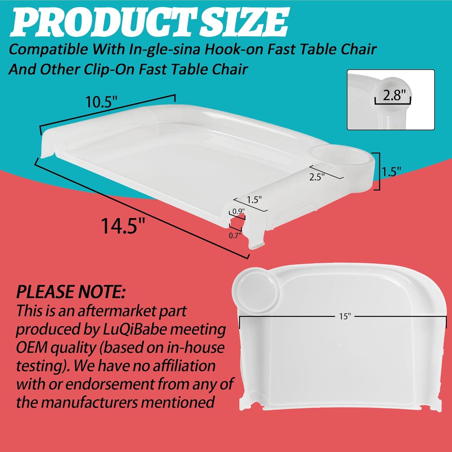 Bandeja de Comedor Portátil LuQiBabe para Bebés Transparente