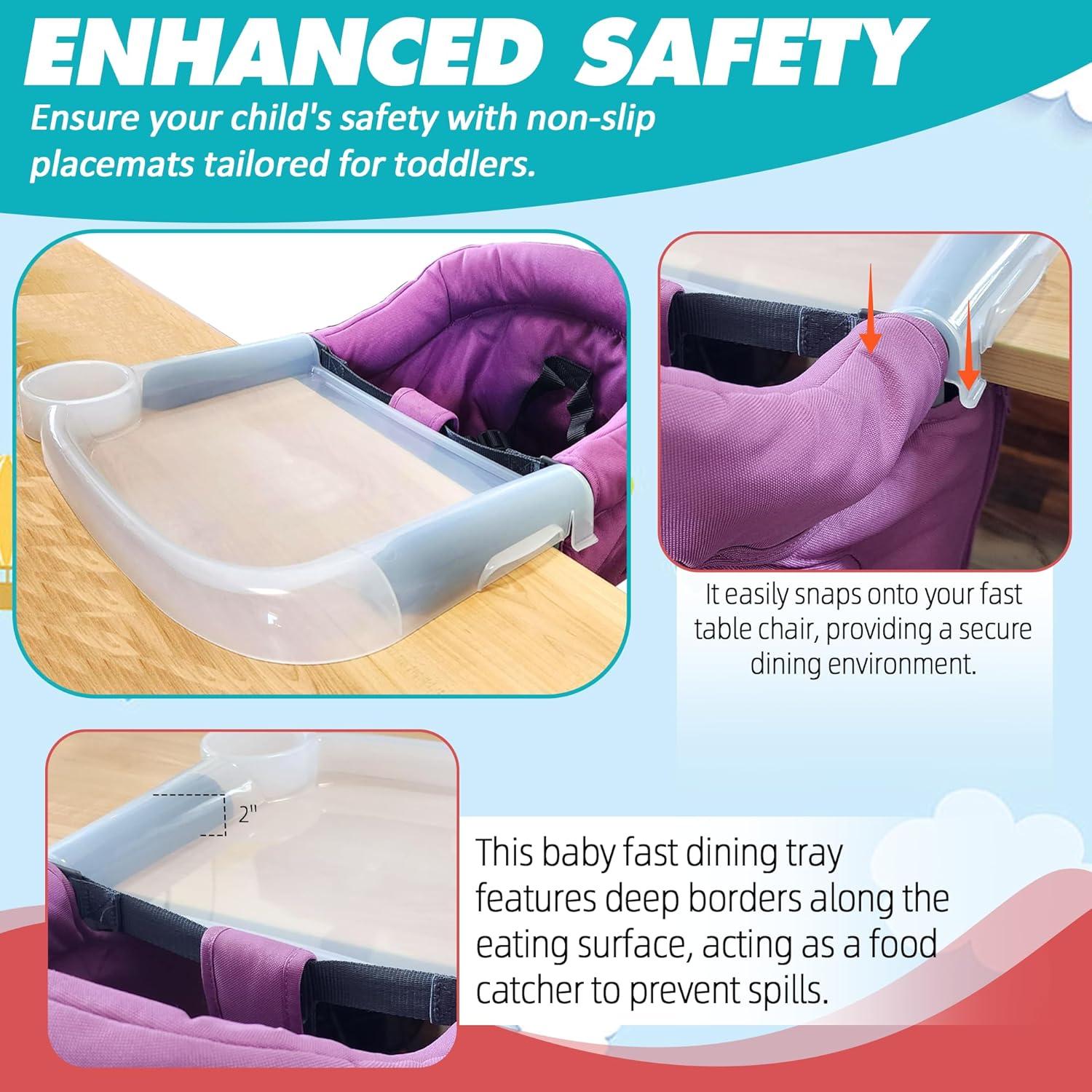 Bandeja de Comedor Portátil LuQiBabe para Bebés Transparente