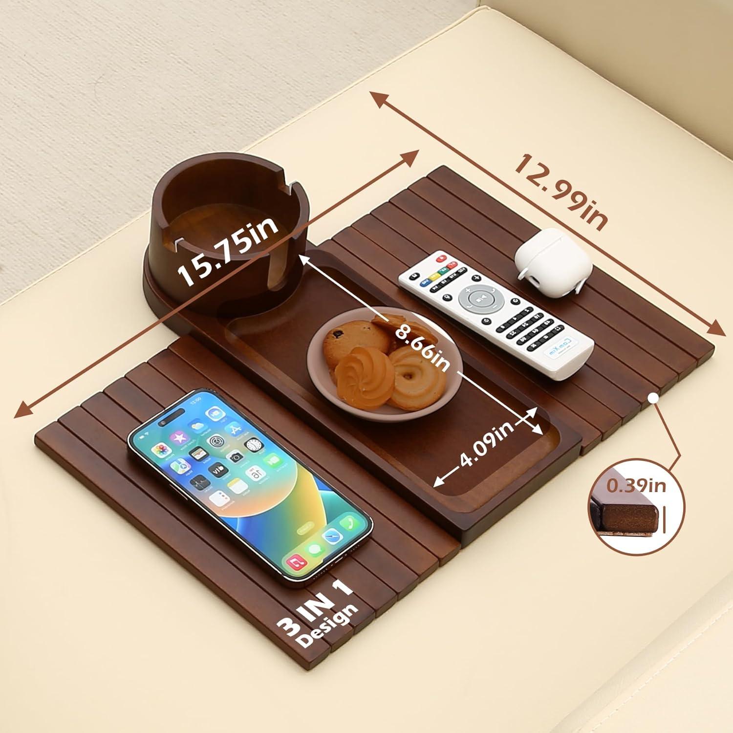 Bandeja Soporte de Taza de Bambú BAMTRAY 40x33 cm Plegable