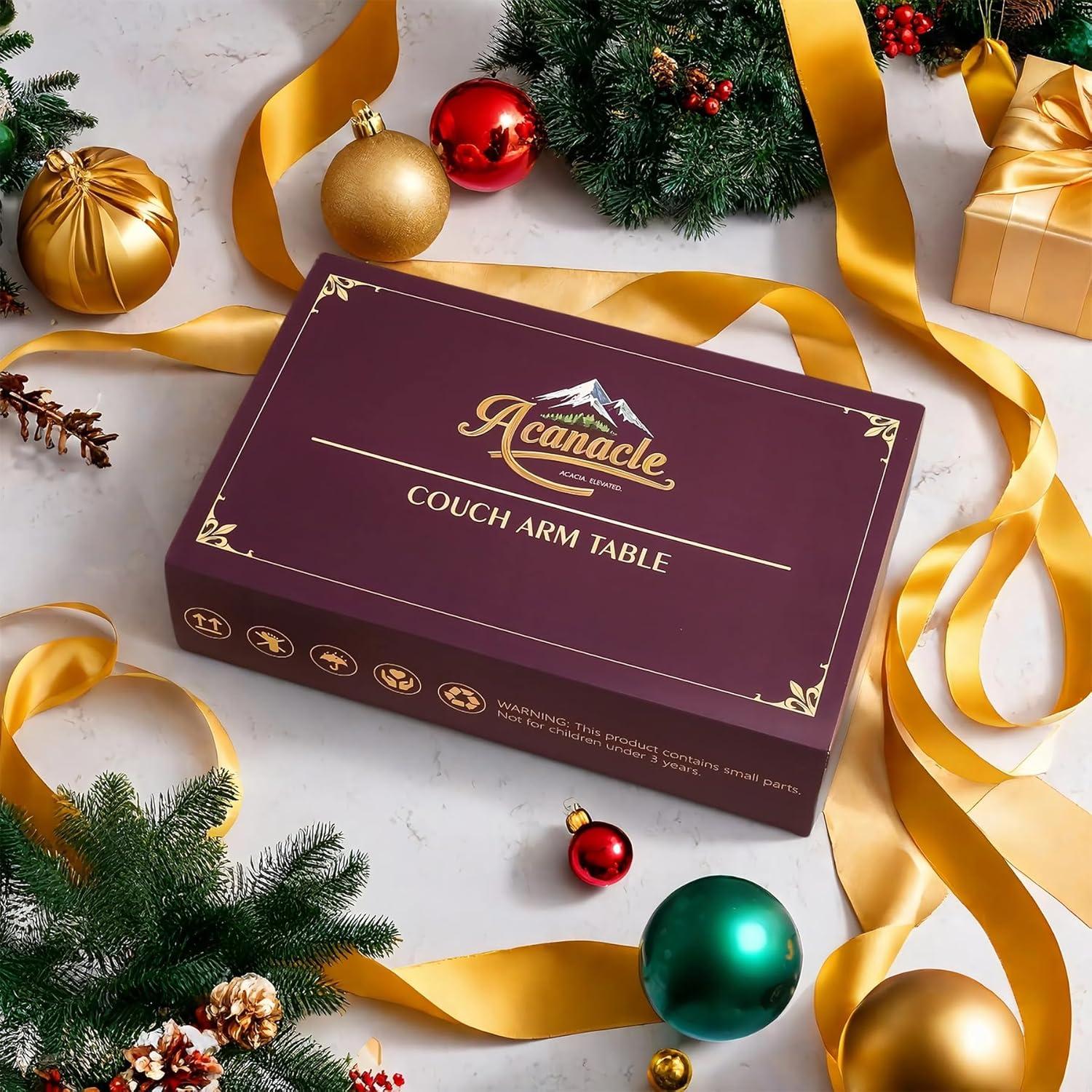 Mesa de Reposabrazos Acanacle de Madera de Acacia 39.1x24.9cm