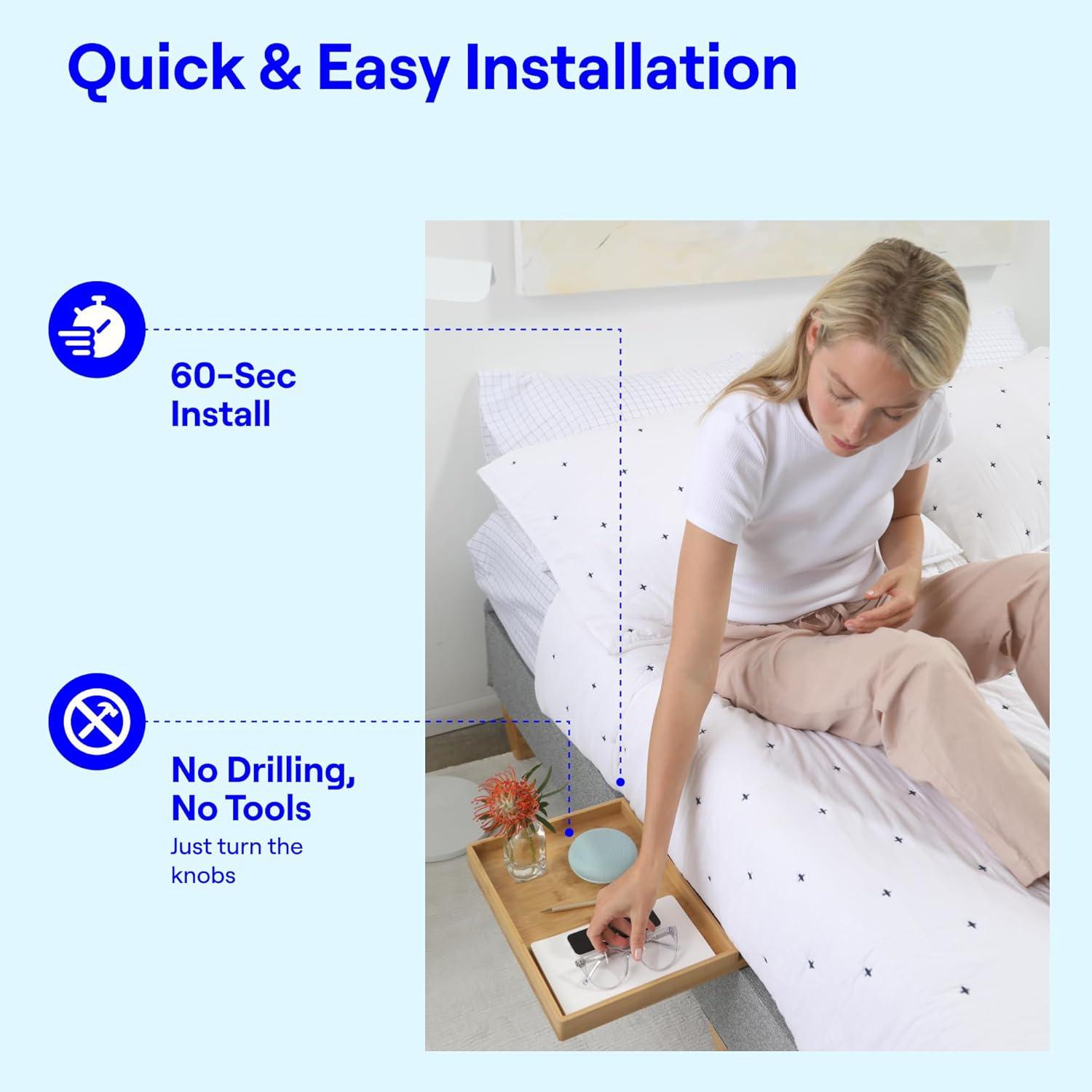 Estante de Cama BedShelfie Slide Blanco 34.9x24.1cm