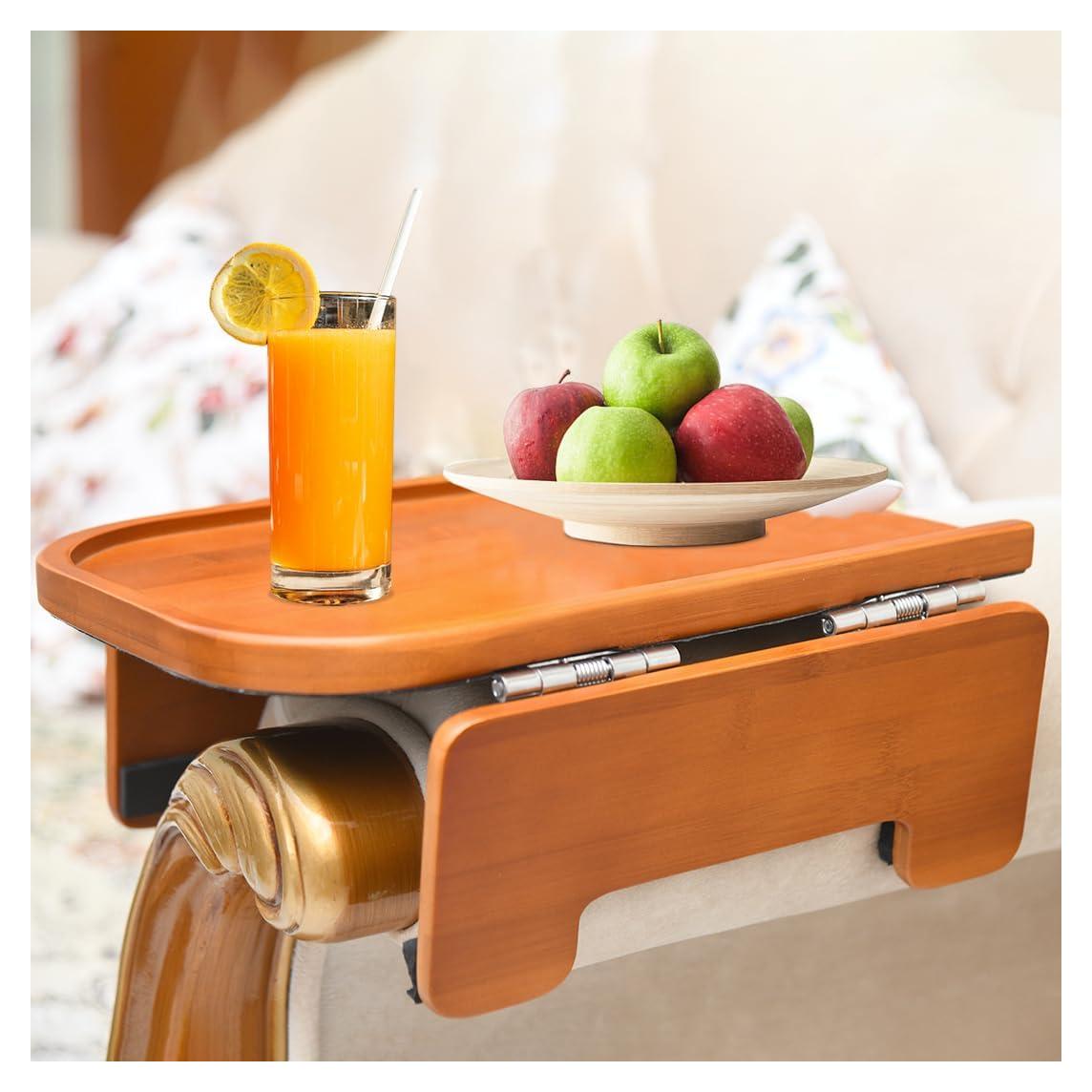 Mesa de bandeja para brazo de sofá Yellowknife - Madera de bambú