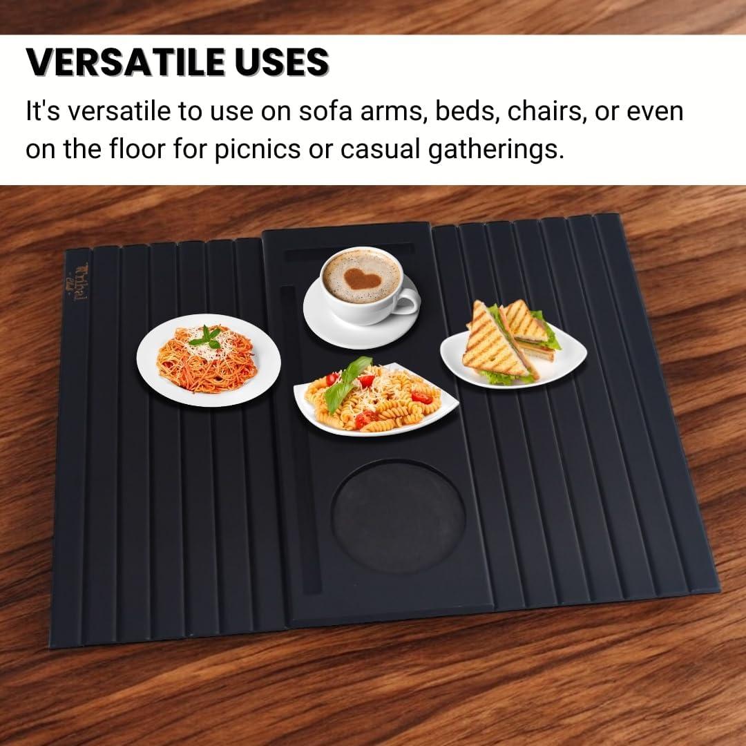 Mesa de bandeja para sofá de bambú Tribal Club - Antideslizante