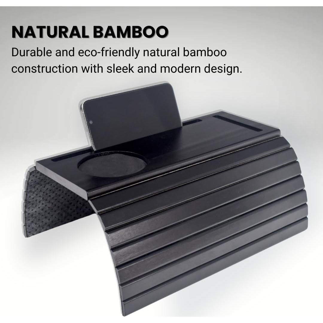 Mesa de bandeja para sofá de bambú Tribal Club - Antideslizante