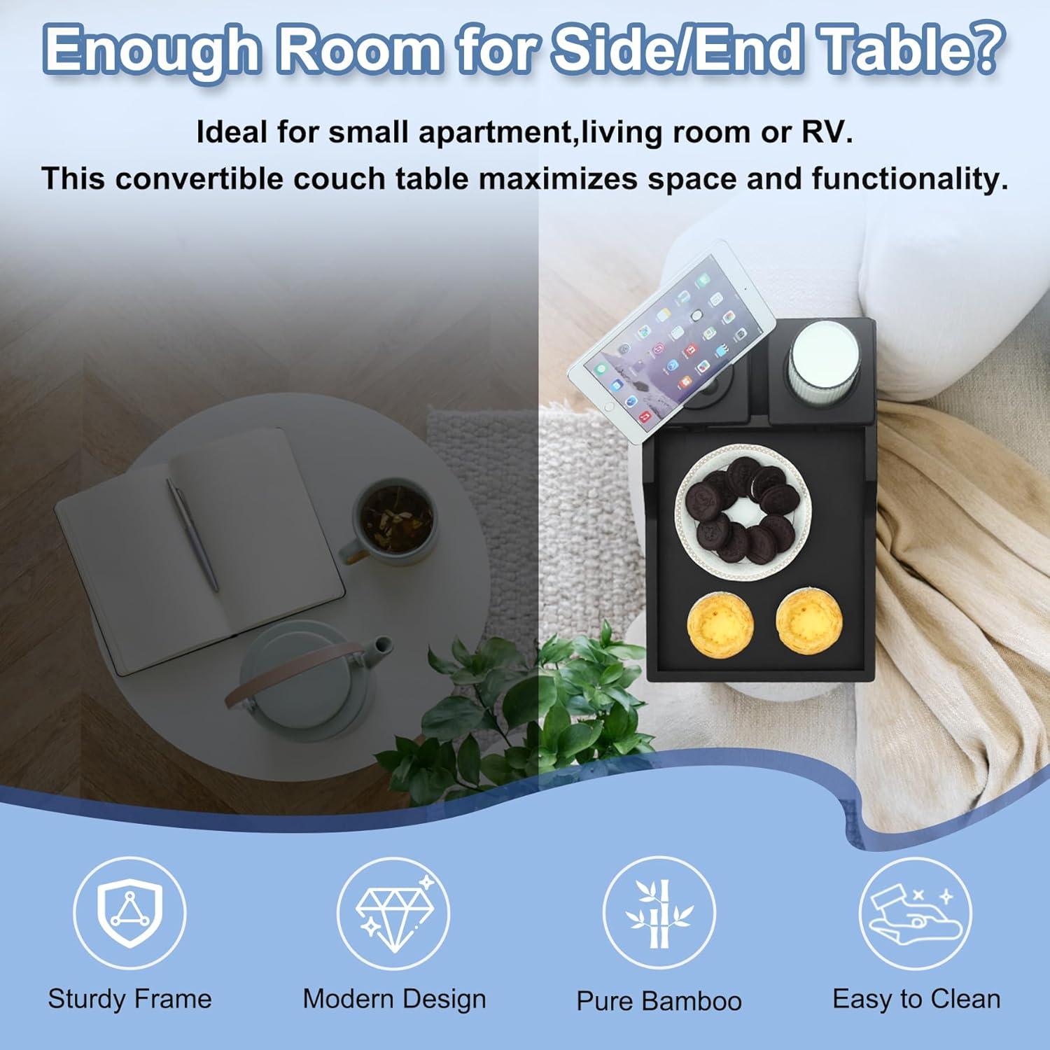 Mesa de bandeja para brazo de sofá AISONGDONG XD3925 4 en 1