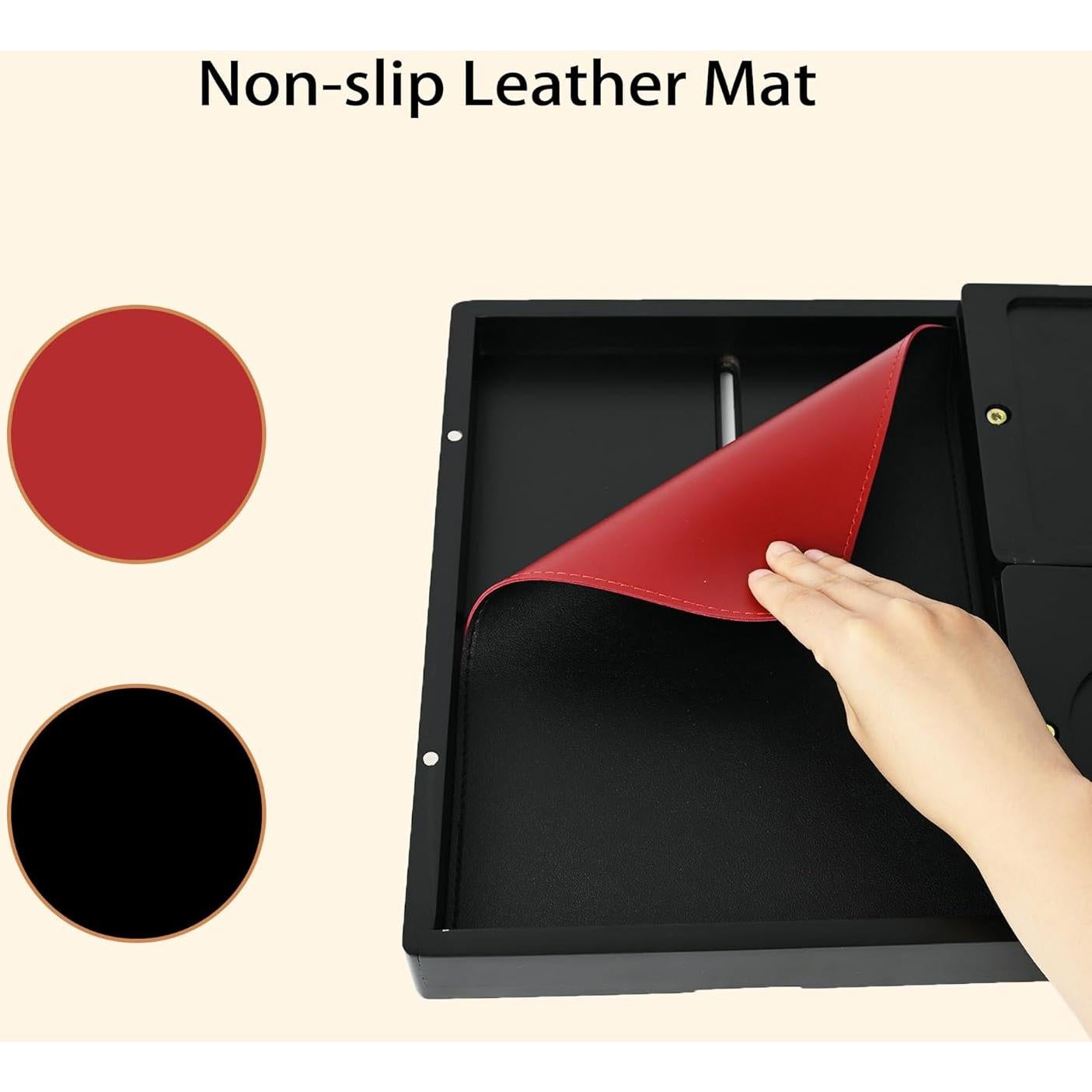 Bandeja para Brazo de Sofá Ollieroo de Bambú Ajustable Negra