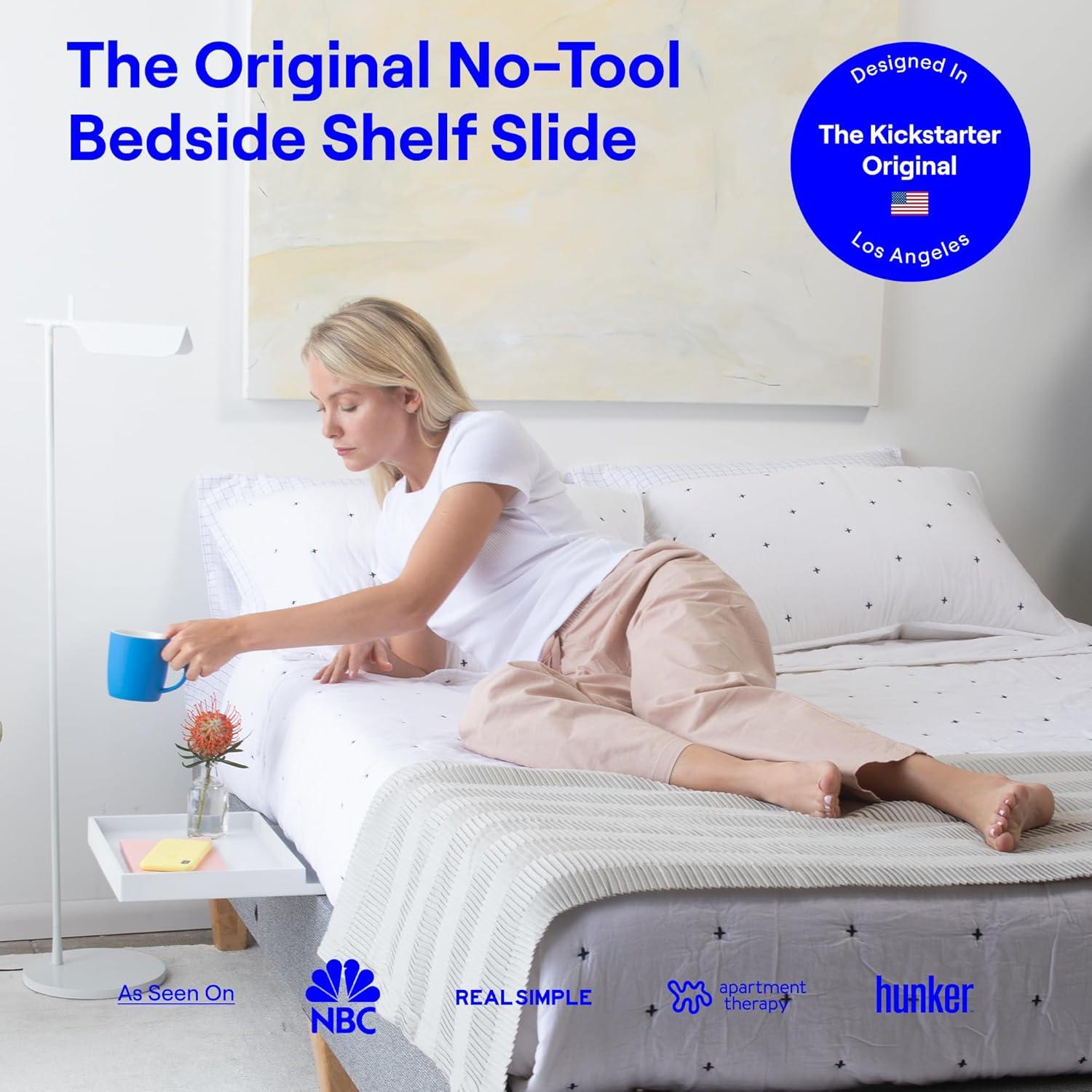 Estante de Cama BedShelfie Slide Negro 34.92x24.13cm