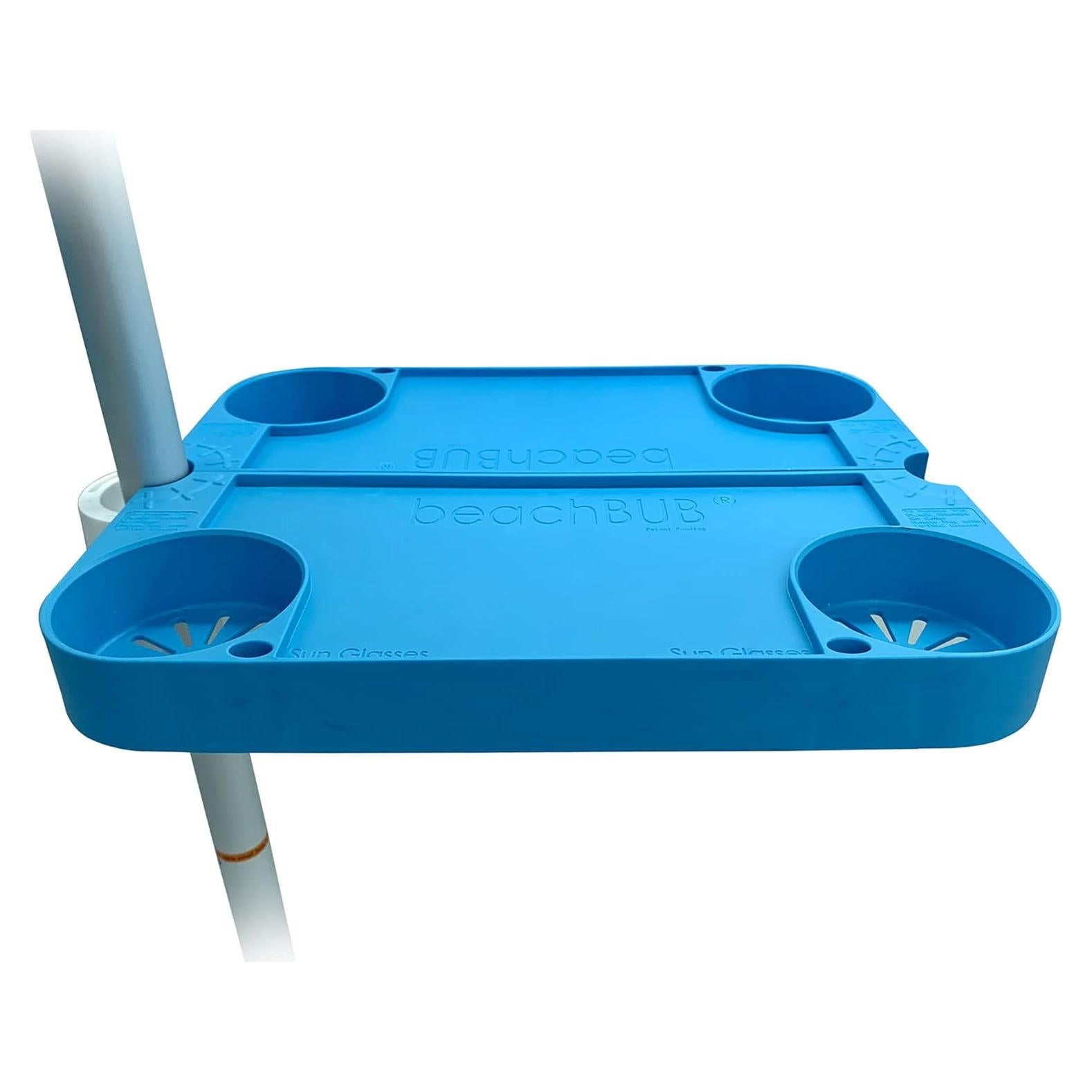 Mesa Tray BeachBUB con 2 Mesas y 4 Soportes para Vasos