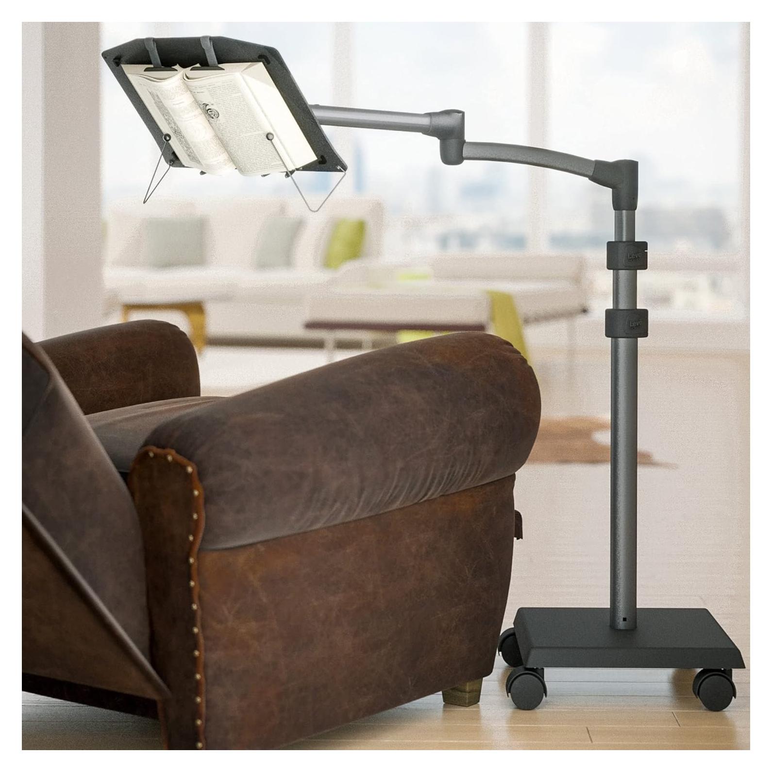 Soporte de Libro LEVO G2 Ajustable con Base Rodante - Ergonómico