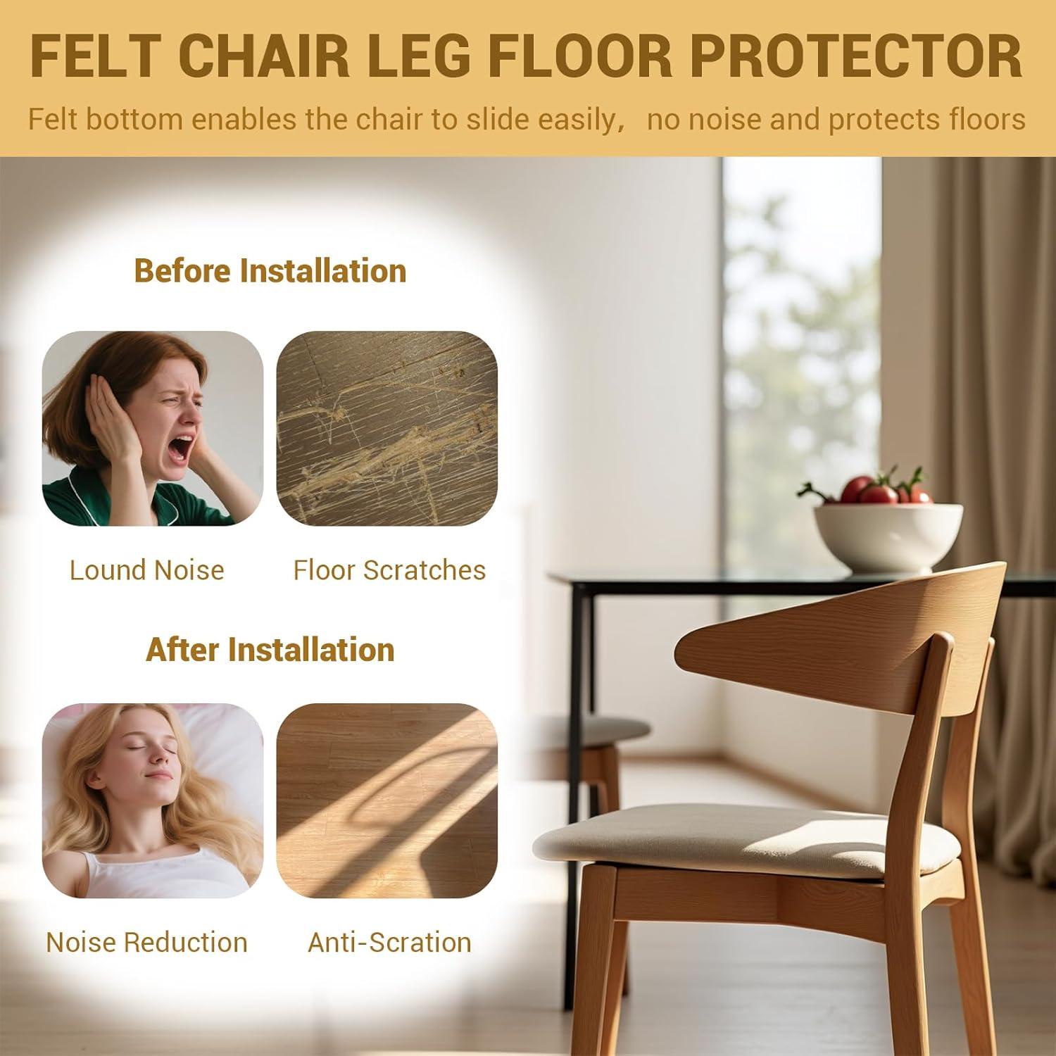 24 Protectores de Suelo Silicona y Fieltro HOME MASTER