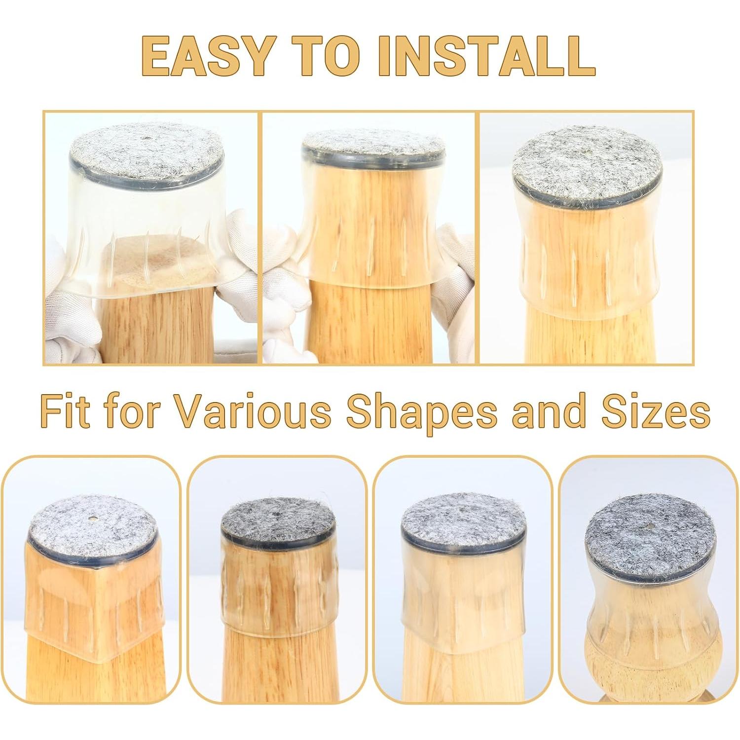 24 Protectores de Suelo Silicona y Fieltro HOME MASTER