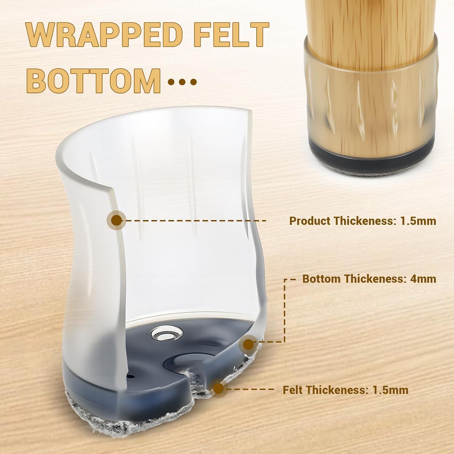 24 Protectores de Suelo Silicona y Fieltro HOME MASTER