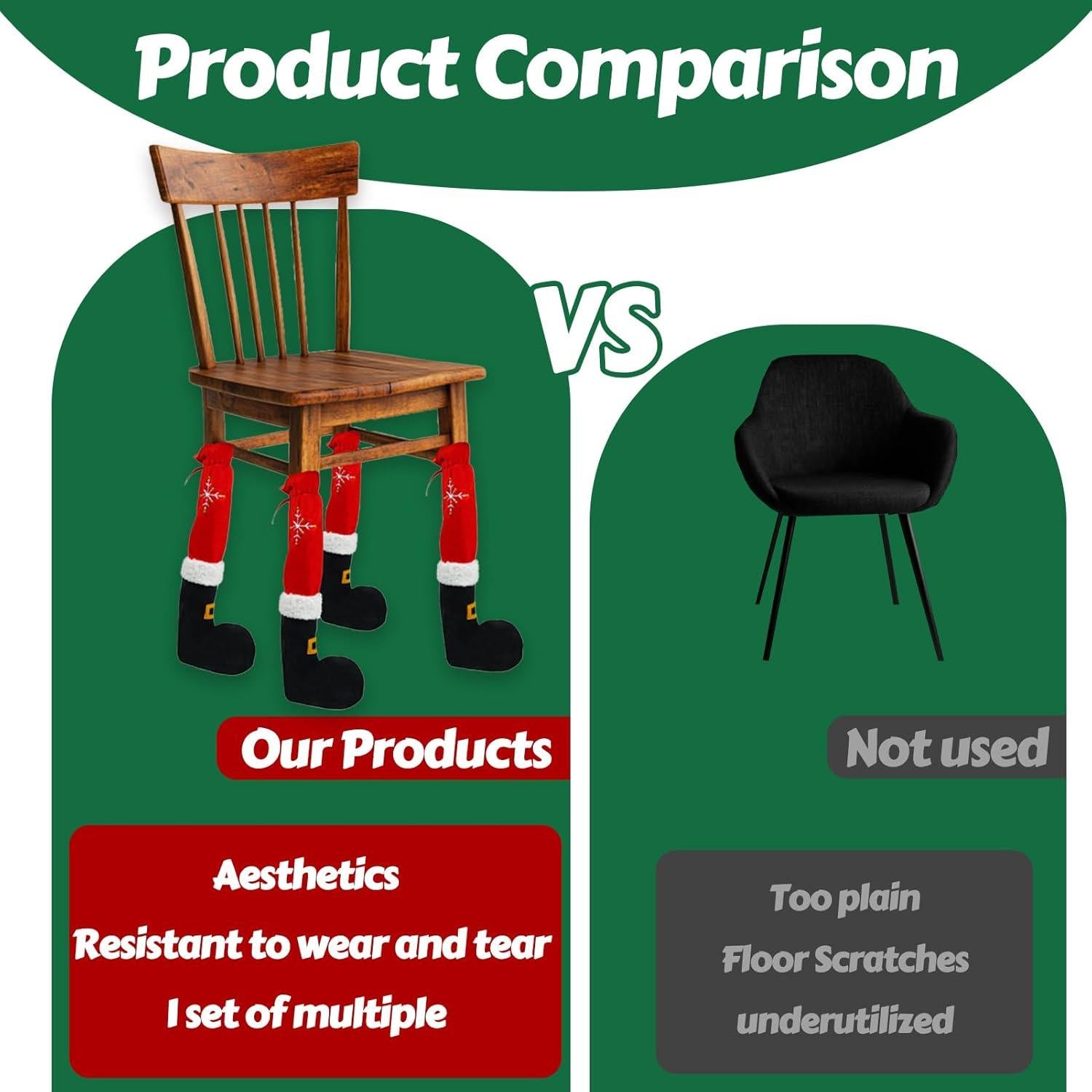 Fundas Antideslizantes para Patas de Sillas DreamingDay - Navidad