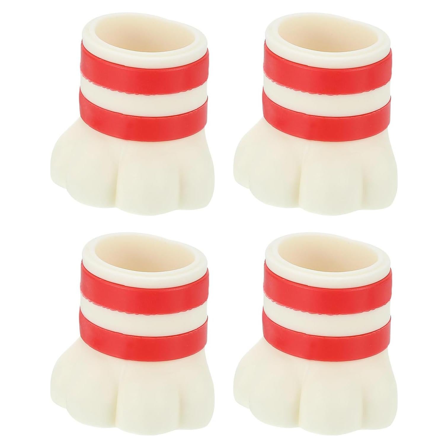 Protectores de Pierna de Silla uxcell 4 Pcs Silicona Rojo