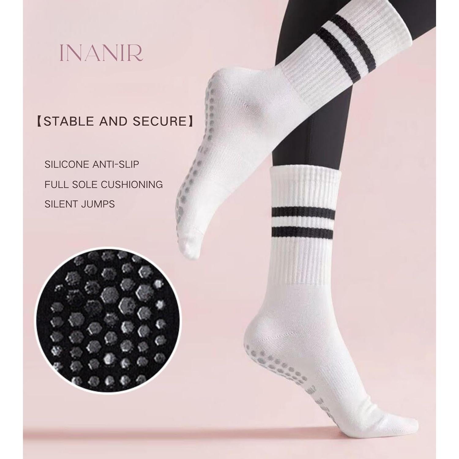 Calcetines Antideslizantes para Pilates INANIR - 3 Pares