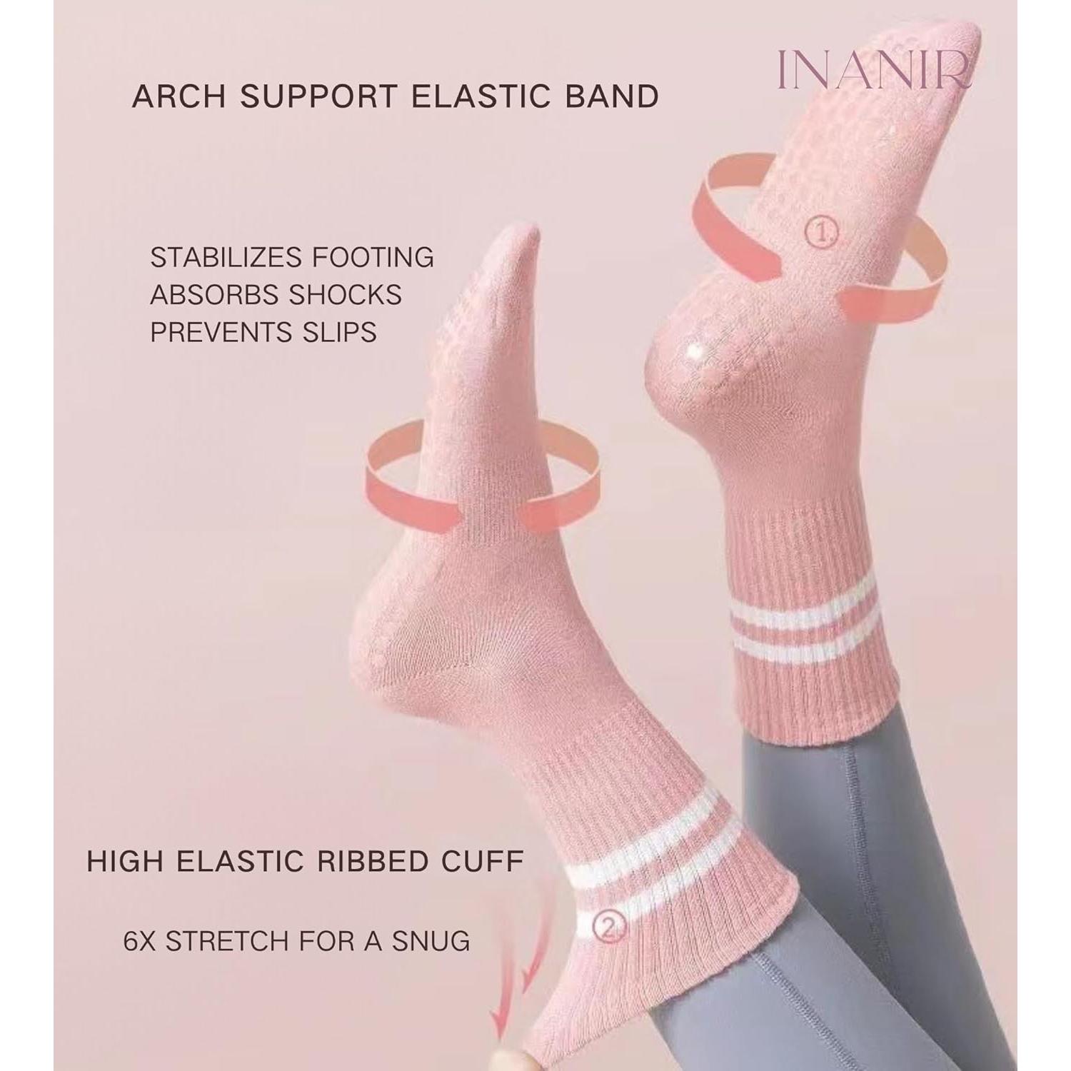 Calcetines Antideslizantes para Pilates INANIR - 3 Pares