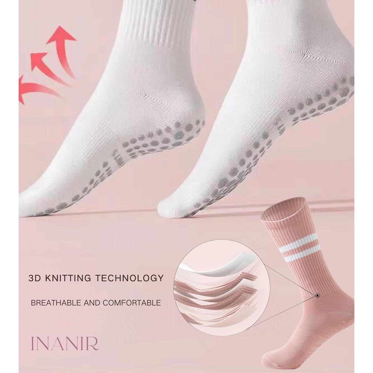 Calcetines Antideslizantes para Pilates INANIR - 3 Pares