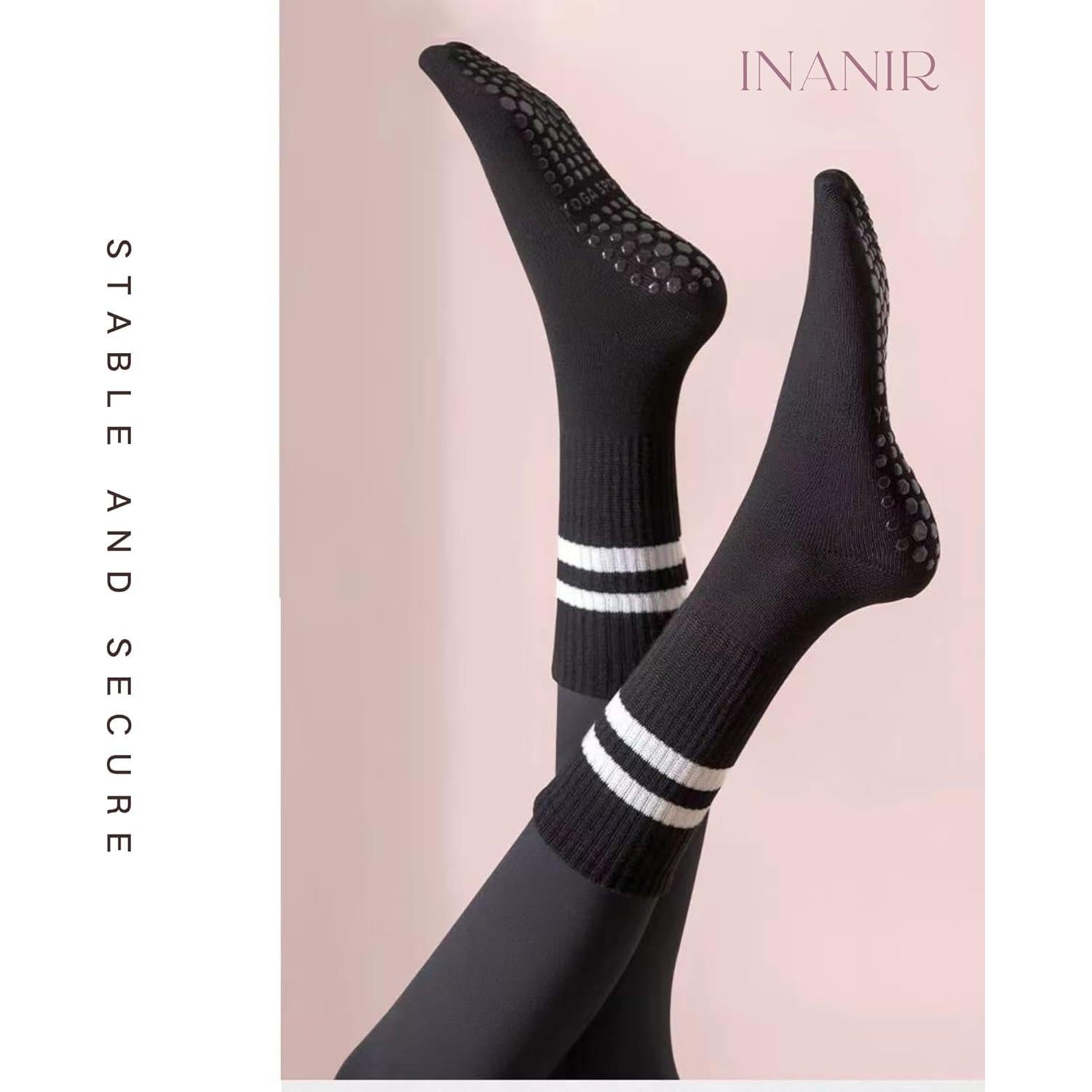 Calcetines Antideslizantes para Pilates INANIR - 3 Pares