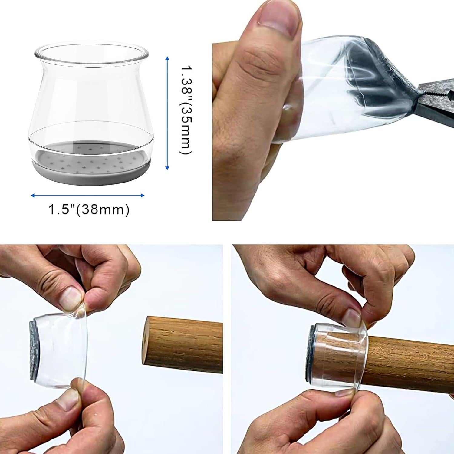 40 Tapas Antirayaduras para Patas de Sillas Overlay Olivier