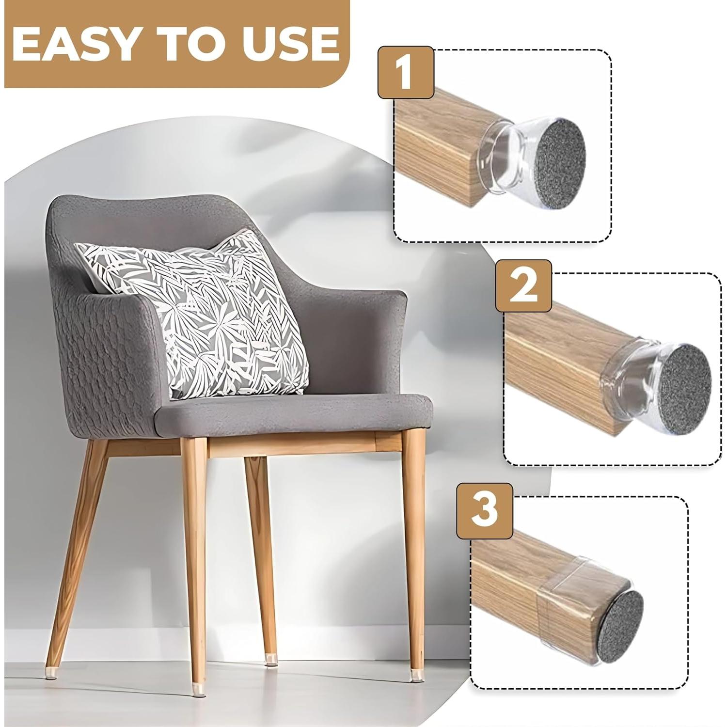 40 Tapas Antirayaduras para Patas de Sillas Overlay Olivier