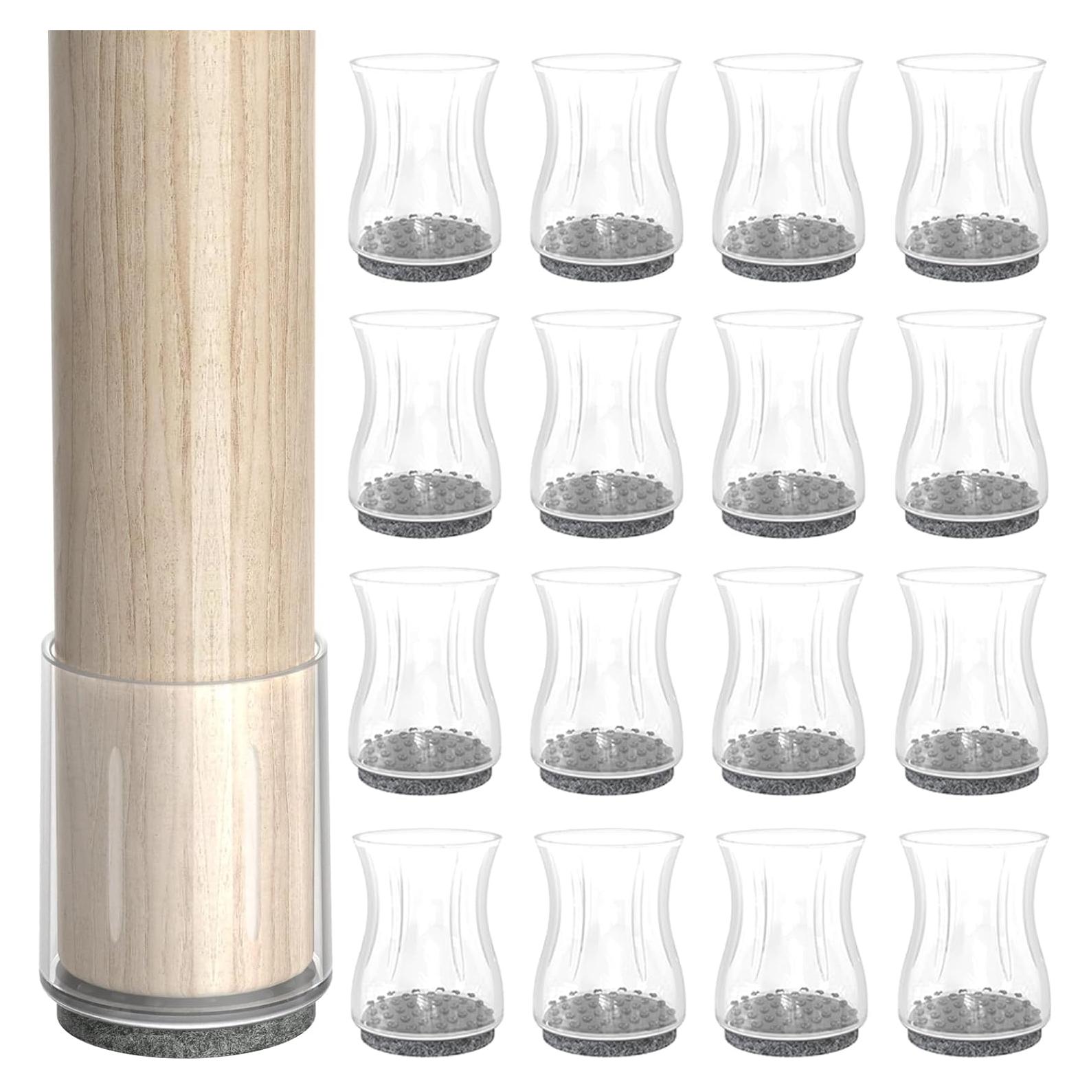 16 Protectores de Piso para Patas de Silla CHWM Silicona Fieltro