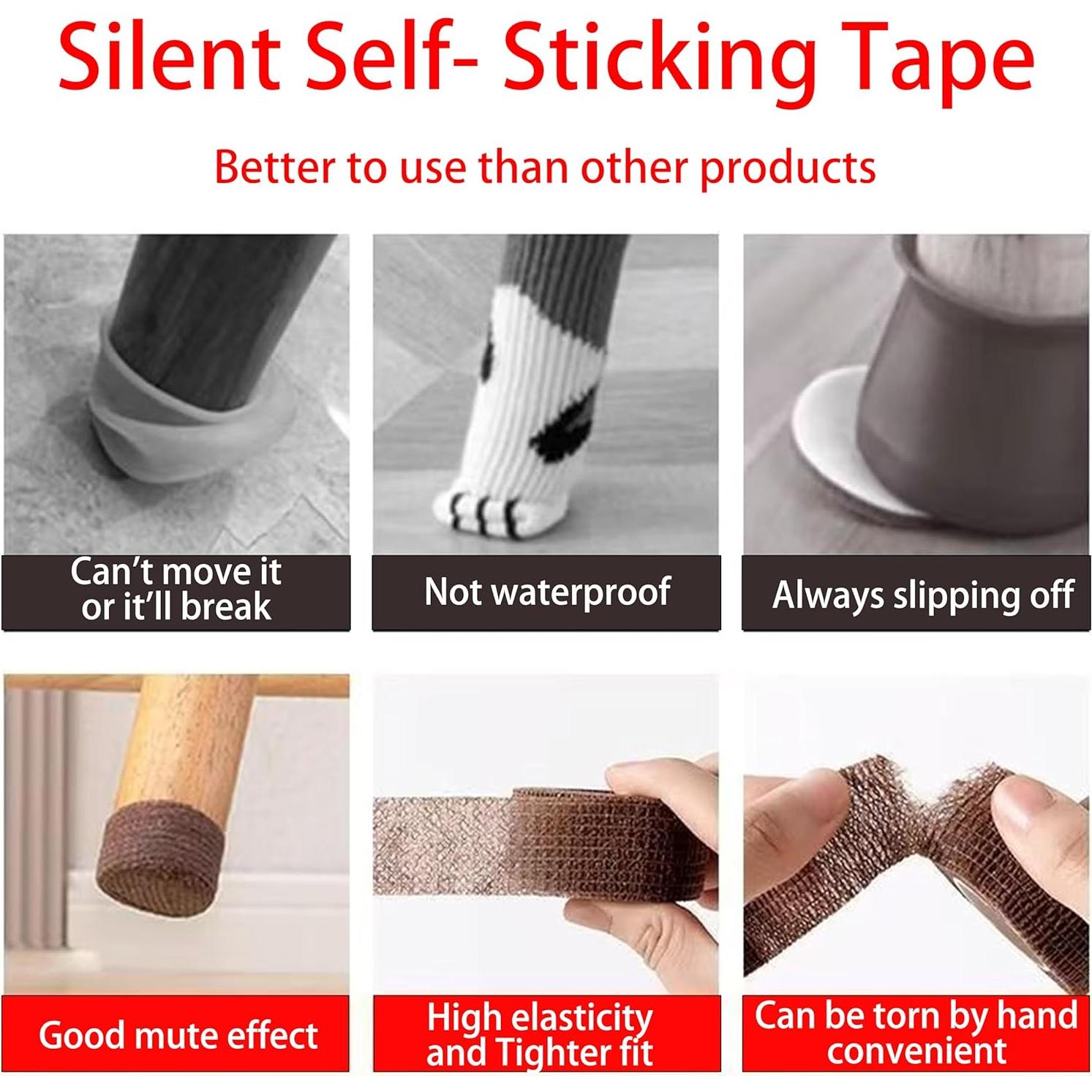 Almohadillas de Fieltro Autoadhesivas WEQIE para Muebles - 8 Rollos Caqui