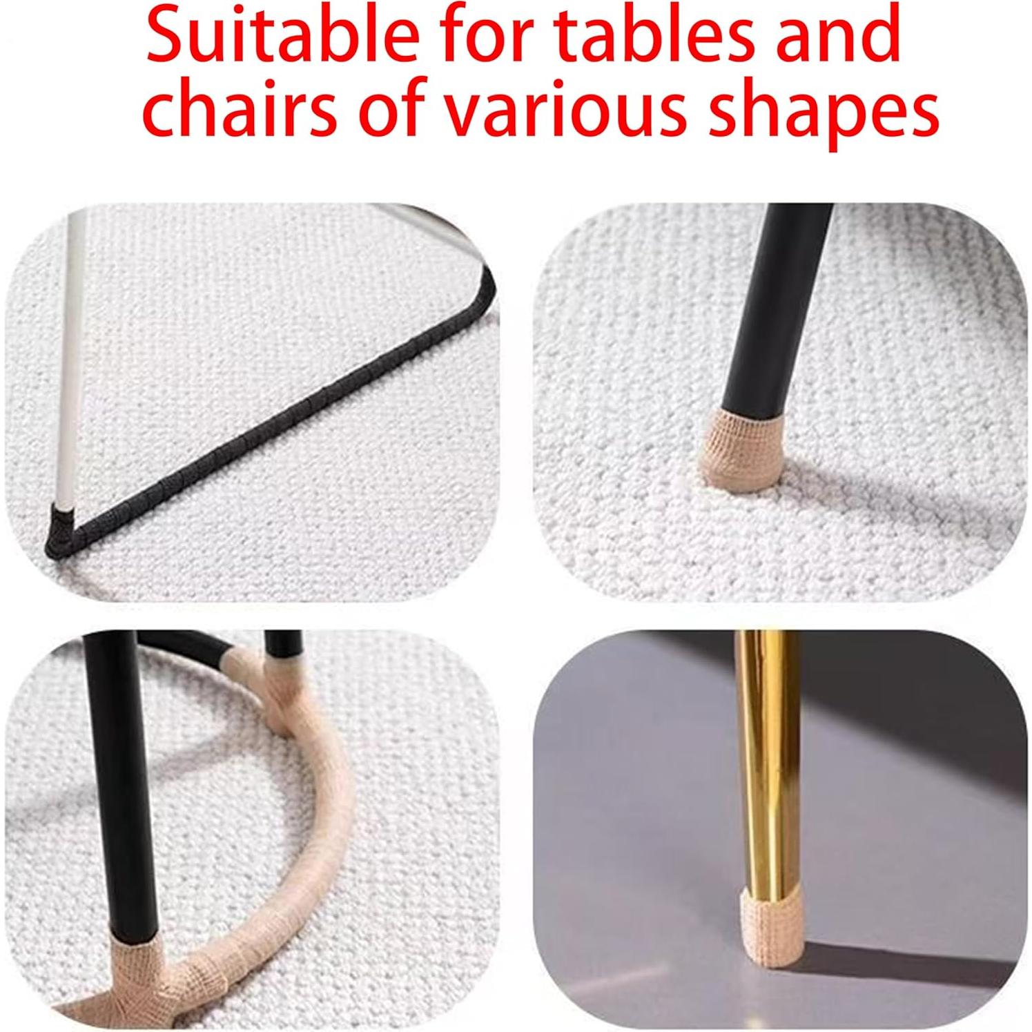 Almohadillas de Fieltro Autoadhesivas WEQIE para Muebles - 8 Rollos Caqui