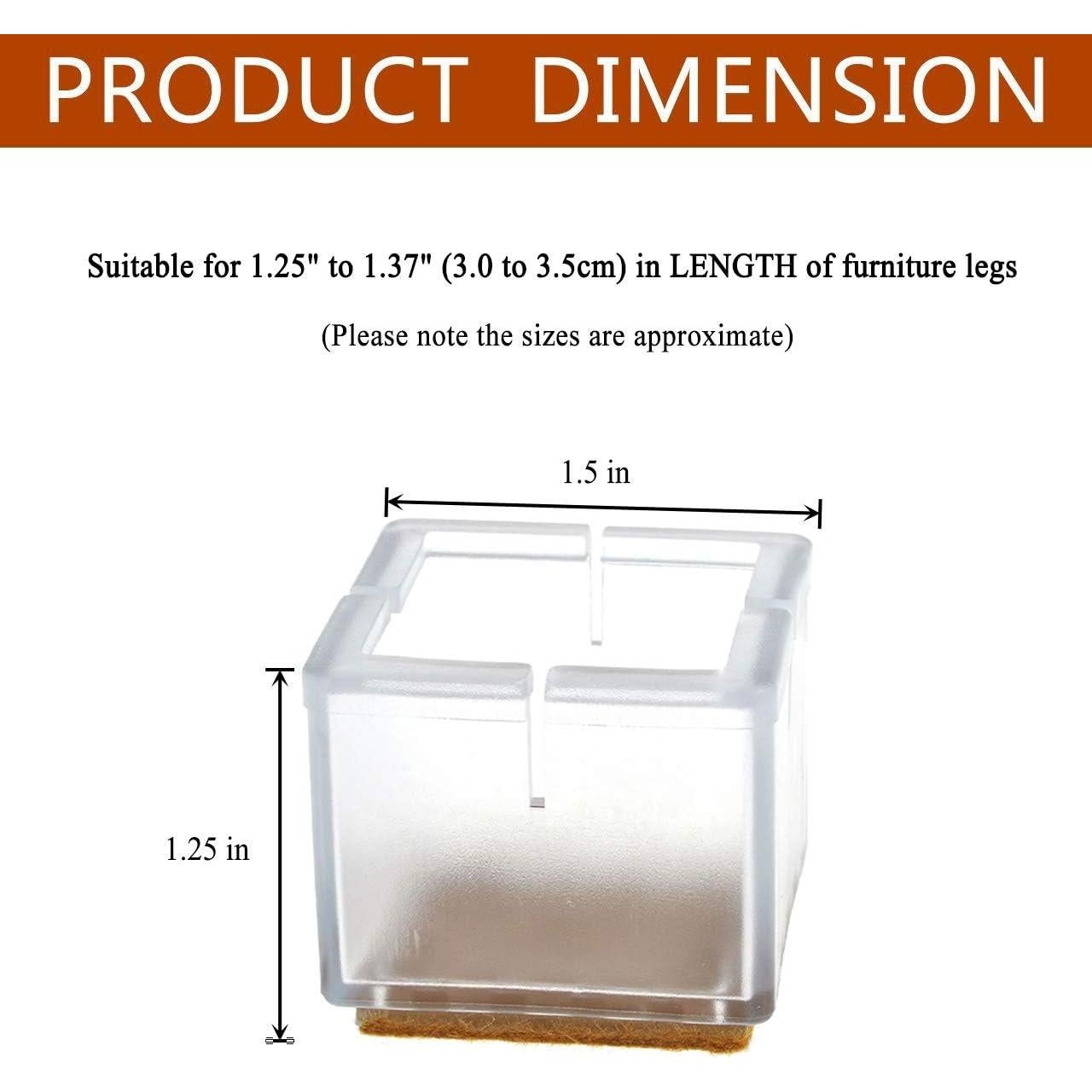 16 Protectores de Suelo Silicona WarmHut para Patas de Muebles