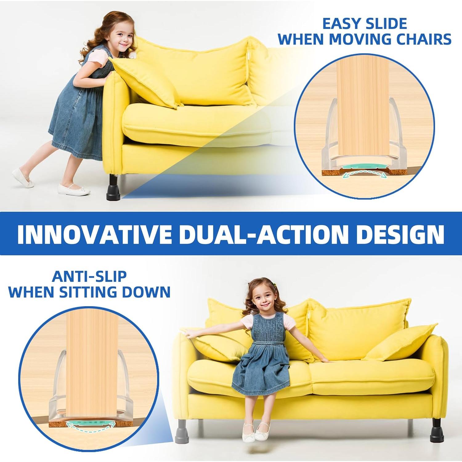 Protectores de Suelo para Patas de Sillas MOYOHIM 16 Piezas