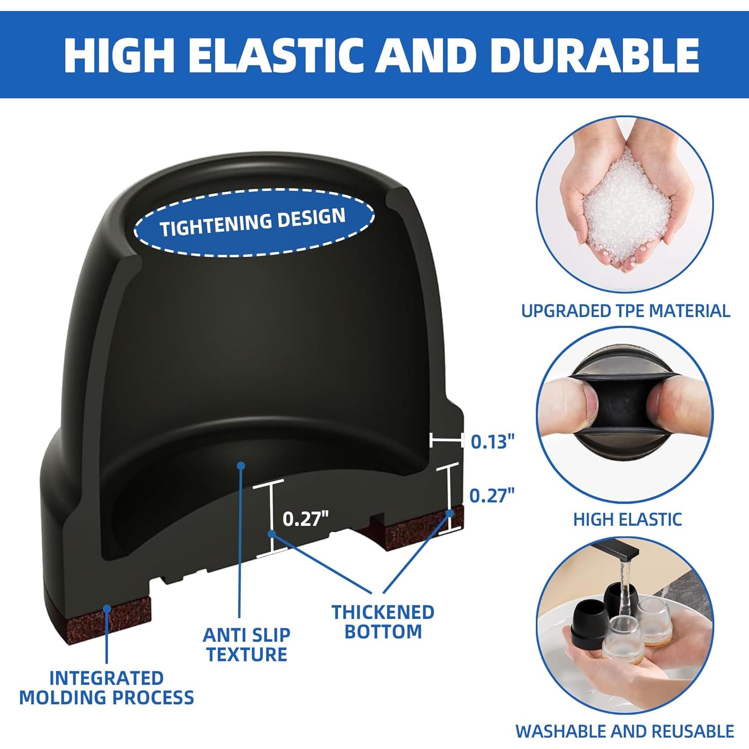 Protectores de Suelo para Patas de Sillas MOYOHIM 16 Piezas