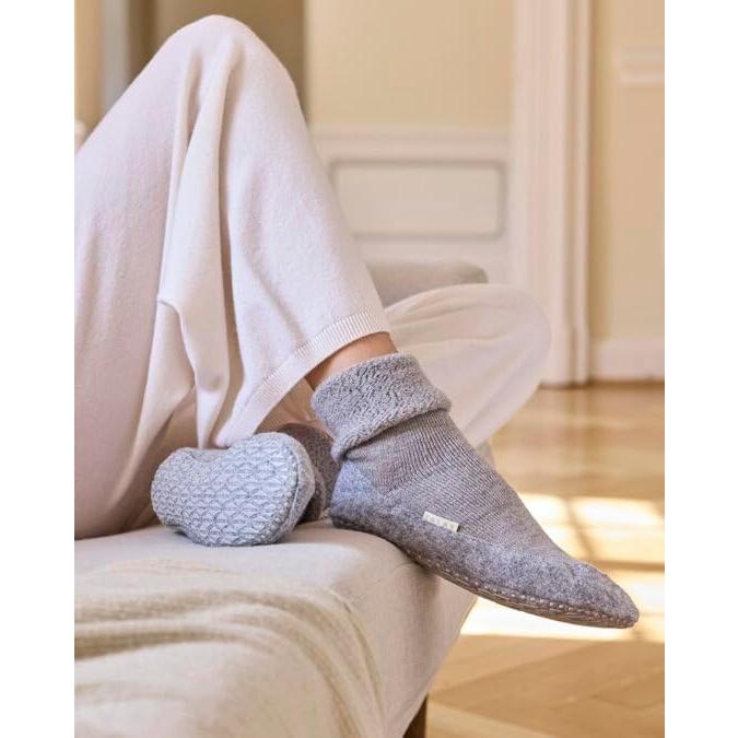 Calcetines Pantufla FALKE para Mujer 5-7.5 Lana Merino Gris Rosa