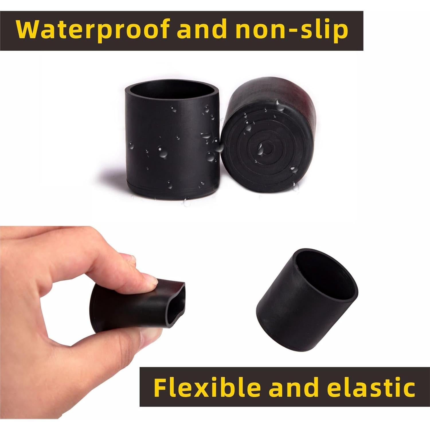 Tapas de goma antideslizantes para patas de silla Mariyandh - 36 piezas 25mm