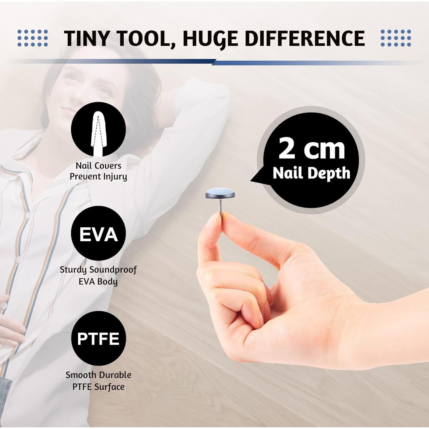 Deslizadores de Muebles CO-Z 40 Piezas 1.9 cm Protectores Piso