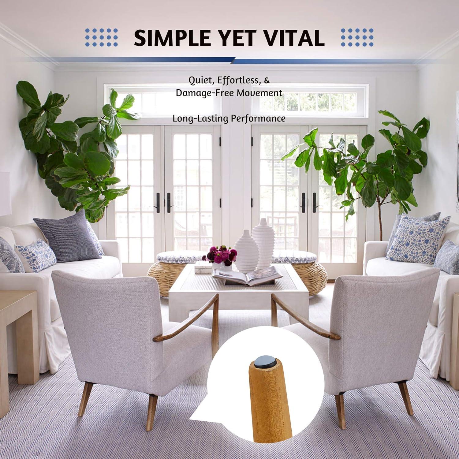 Deslizadores de Muebles CO-Z 40 Piezas 1.9 cm Protectores Piso