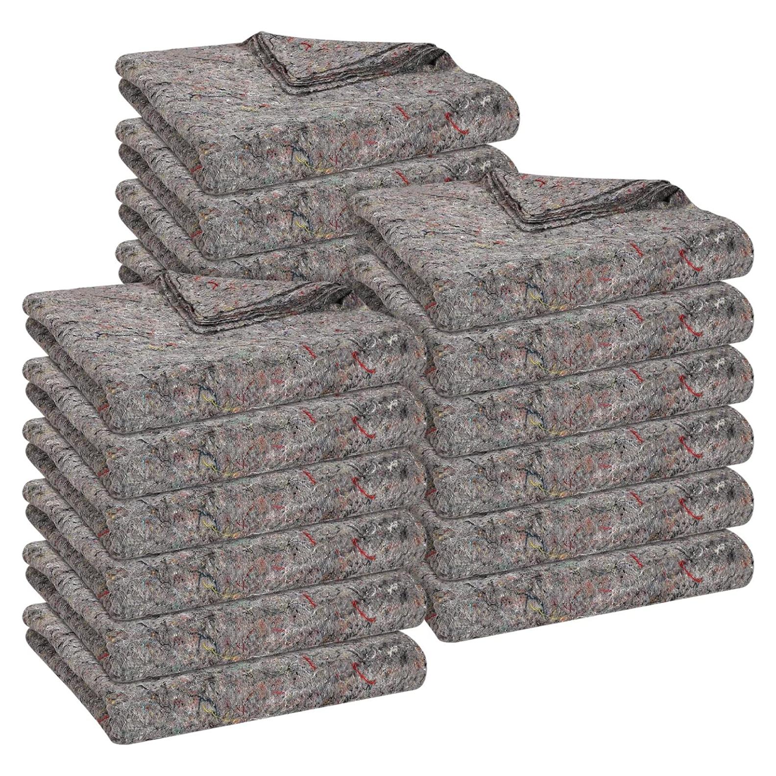 12 Manteles de Mudanza Oudain 1x1.8m Algodón Gris Alta Resistencia