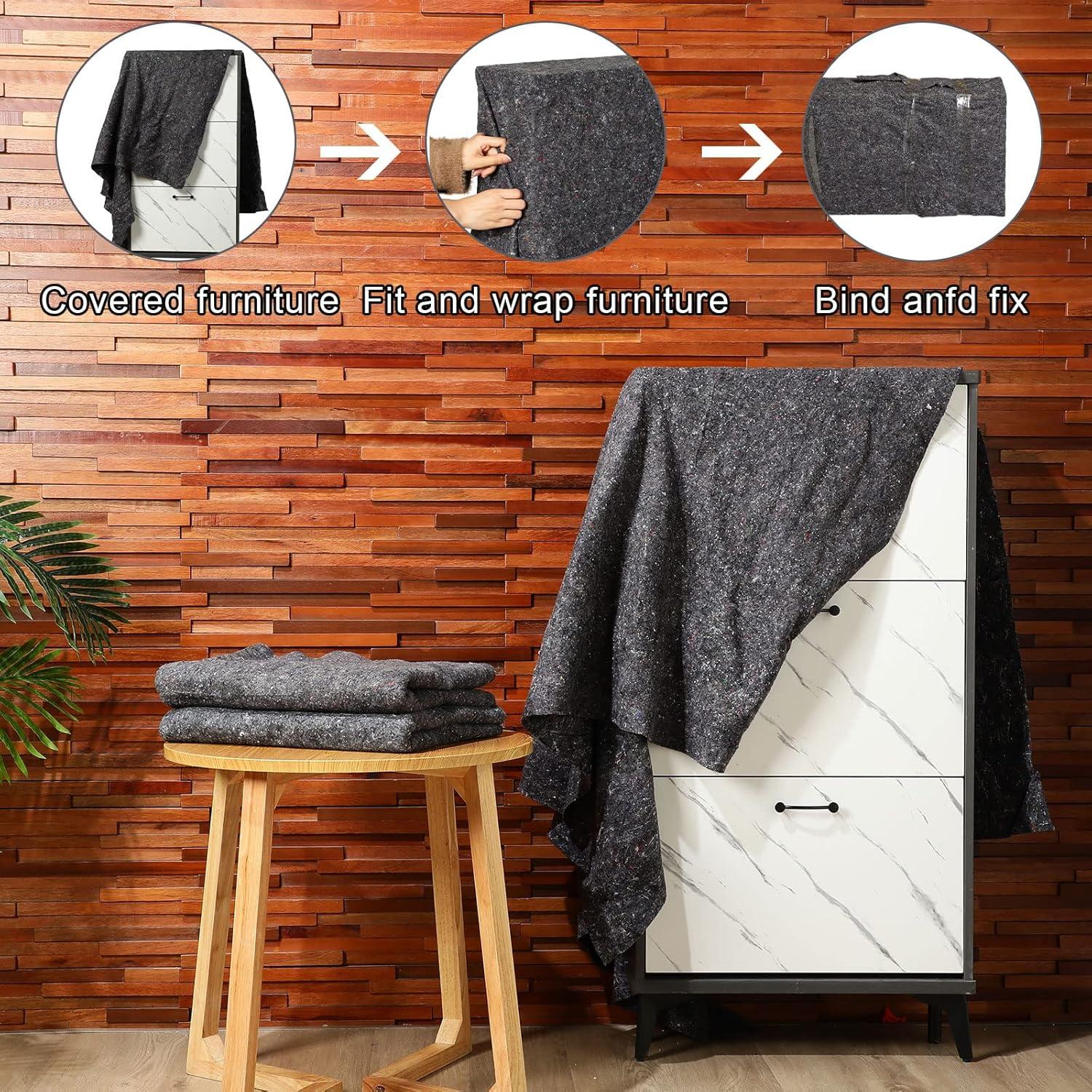 32 Mantas de Mudanza Newwiee 140x180 cm Gris Resistente