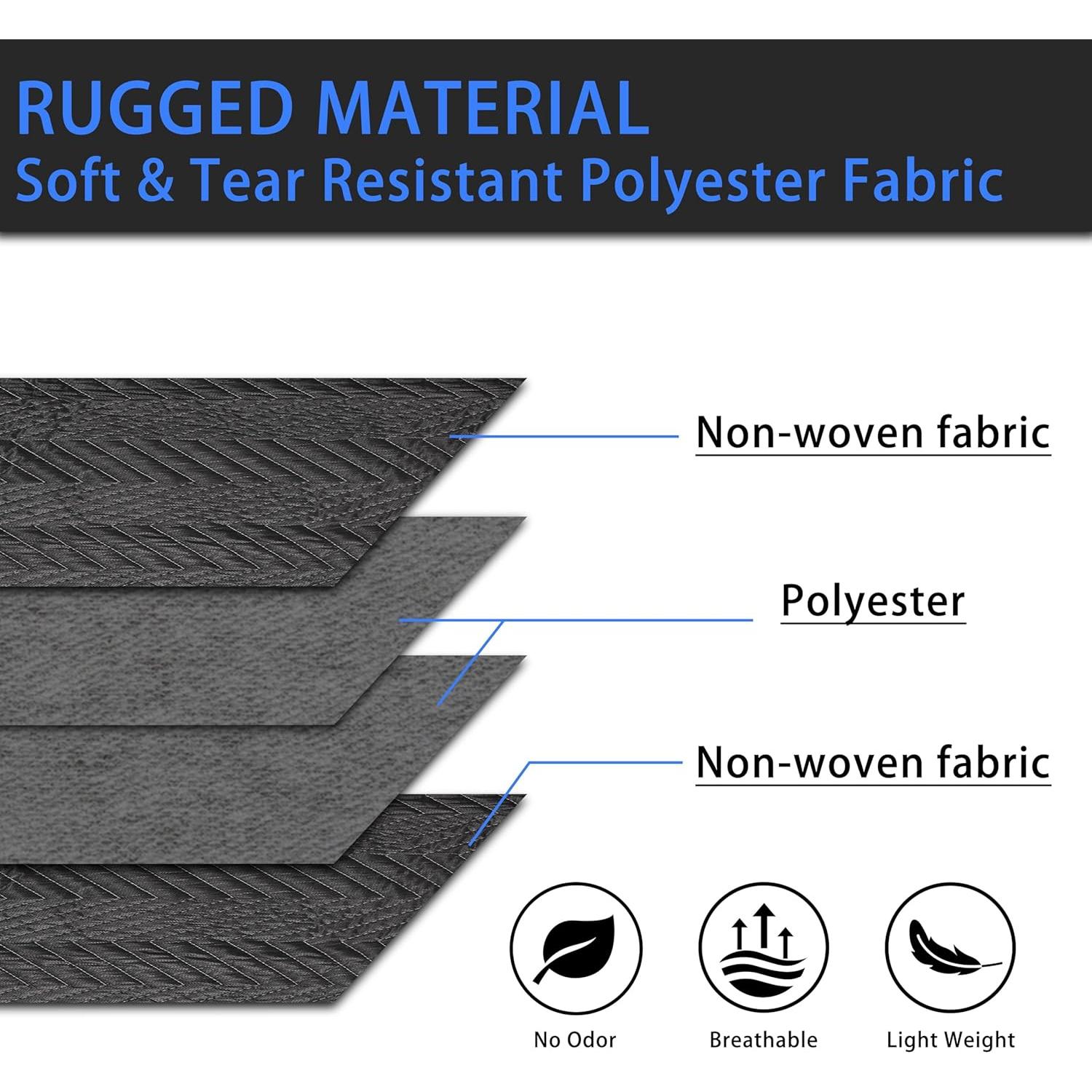 Manta de Mudanza Trahefa 80 x 72 pulgadas (203 x 183 cm) Negra