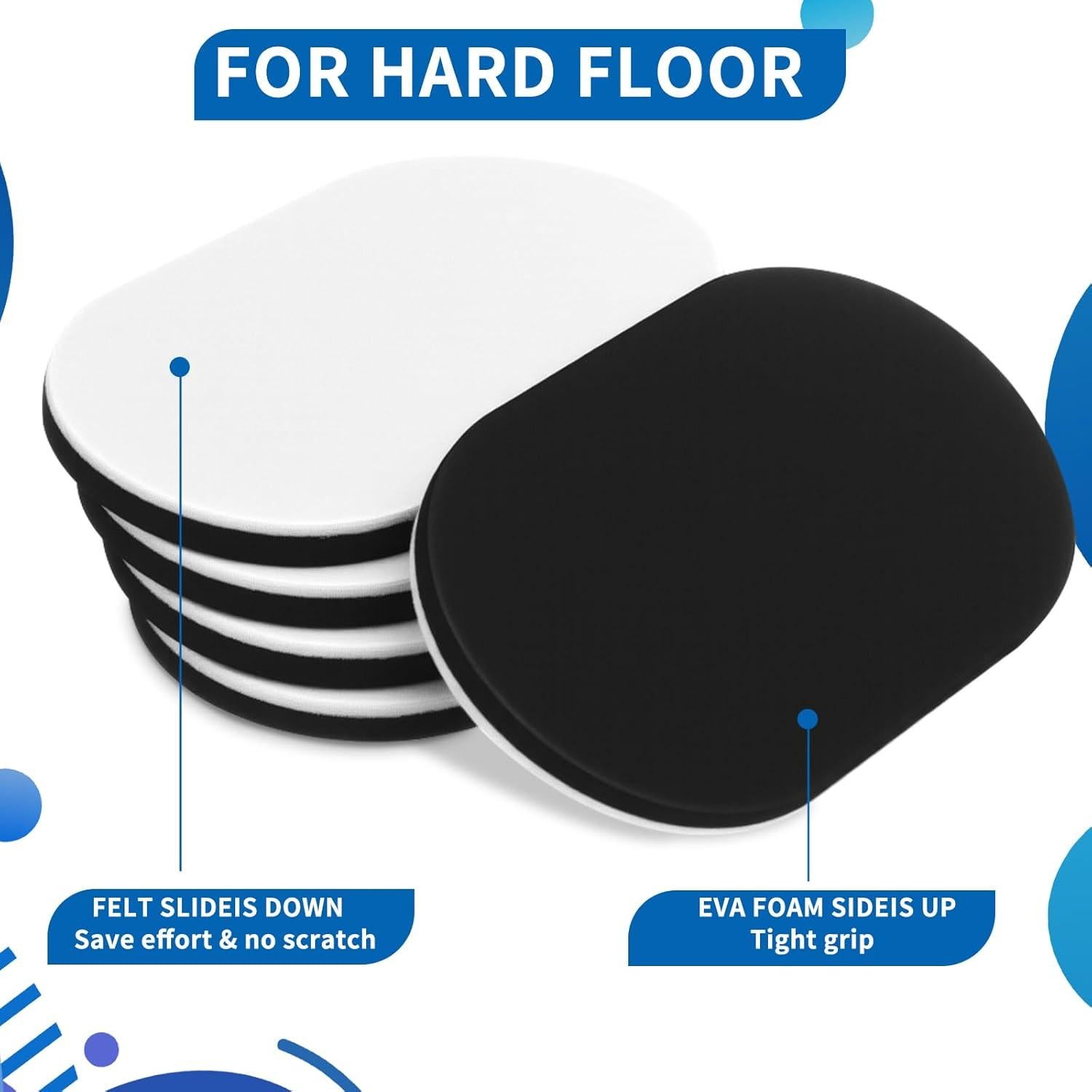 Deslizadores de Muebles Geelin 20 Pcs Fieltro 8.89x15.24 cm